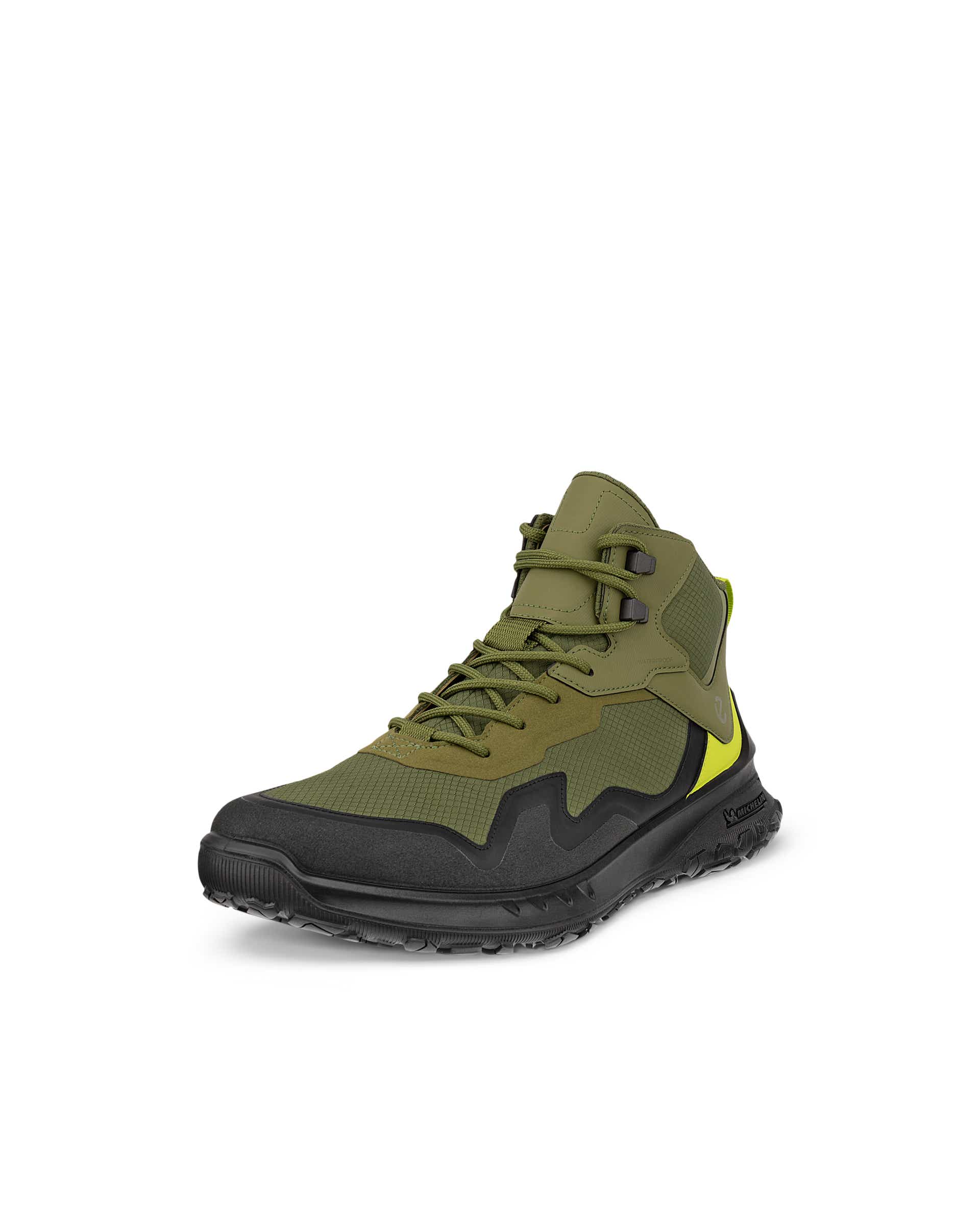 ECCO® SP.1 Lite baskets en cuir Gore-Tex à scratch pour enfant - Vert - Main