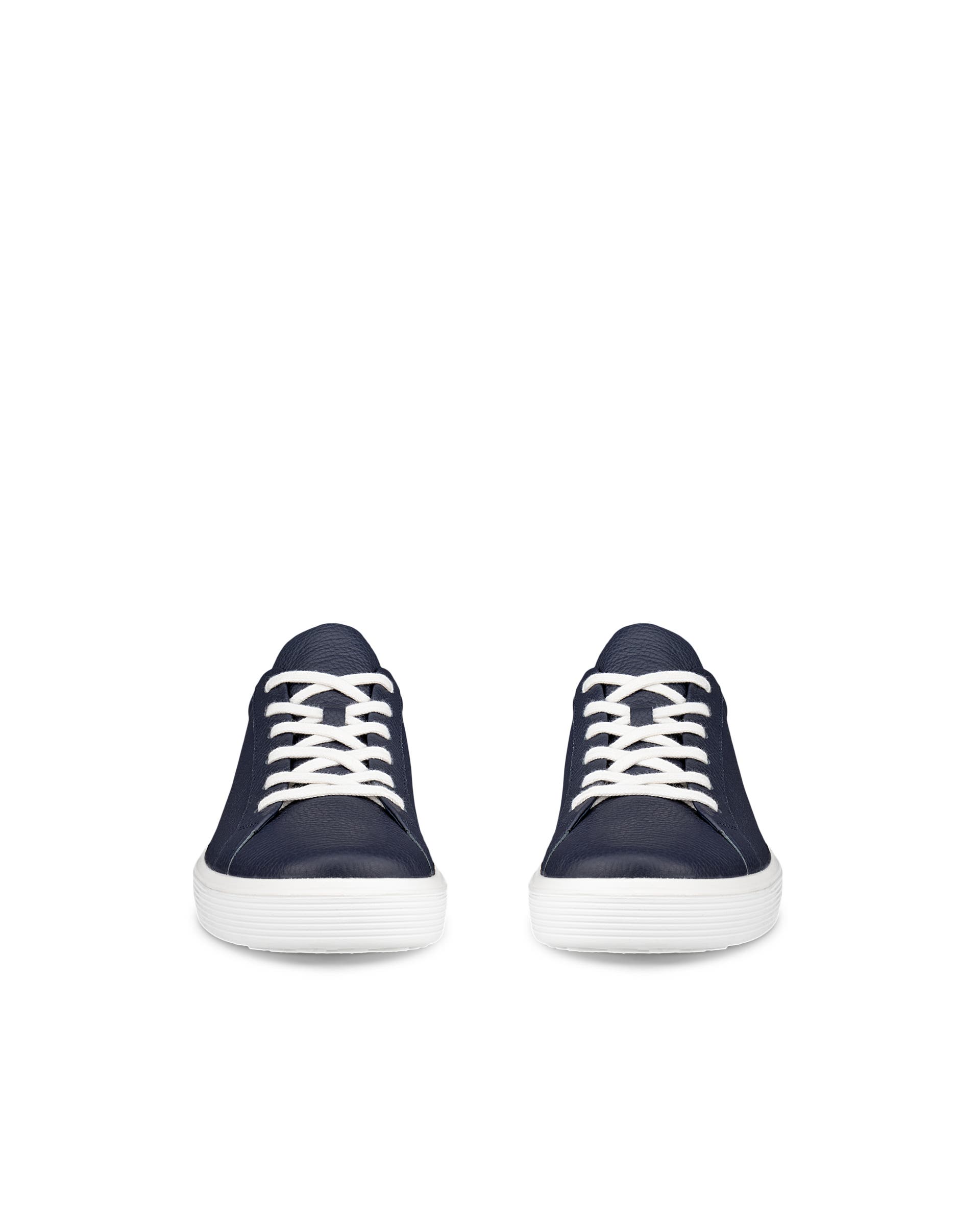 ECCO® Soft 60 baskets en cuir pour homme - Bleu - Front pair