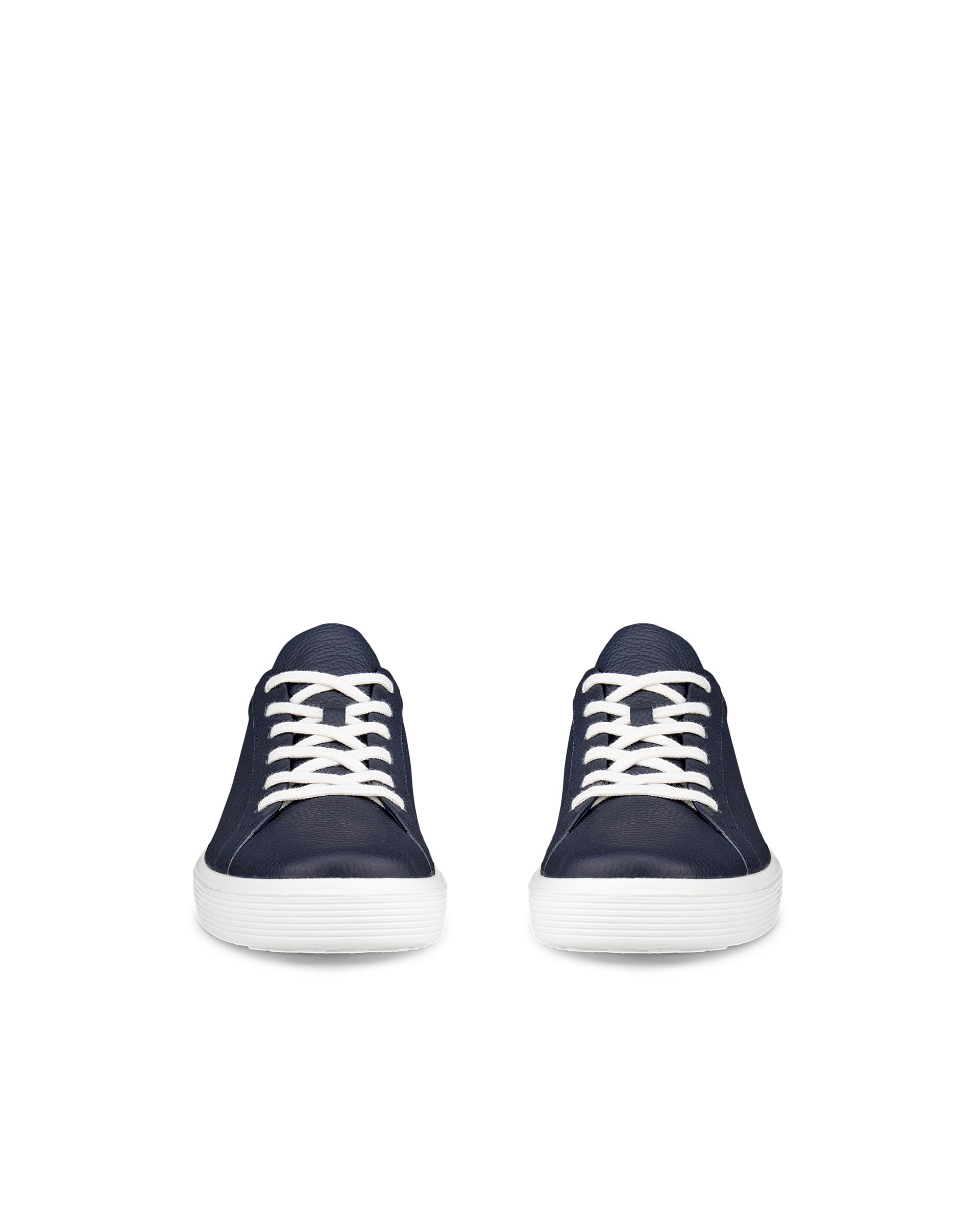 ECCO® Soft 60 baskets en cuir pour homme - Bleu - Front pair