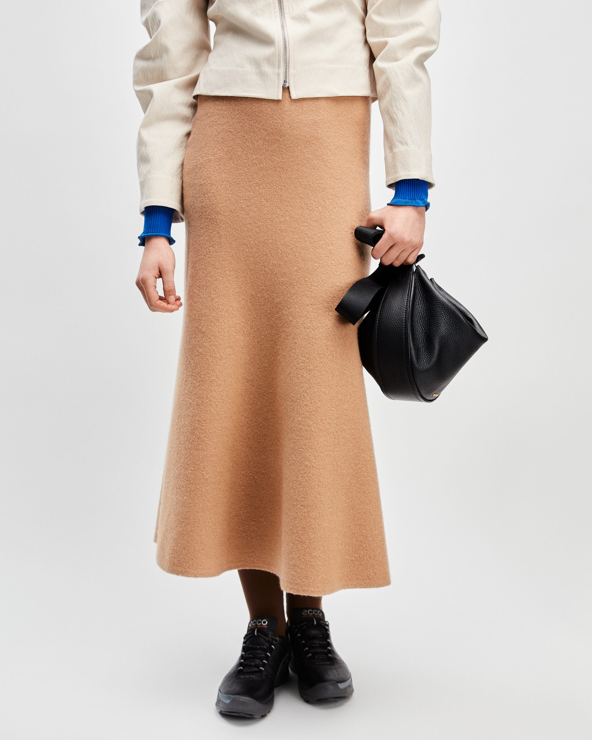 Women's ECCO® BIOM C Leather Sneaker - Black - Lifestyle image-1