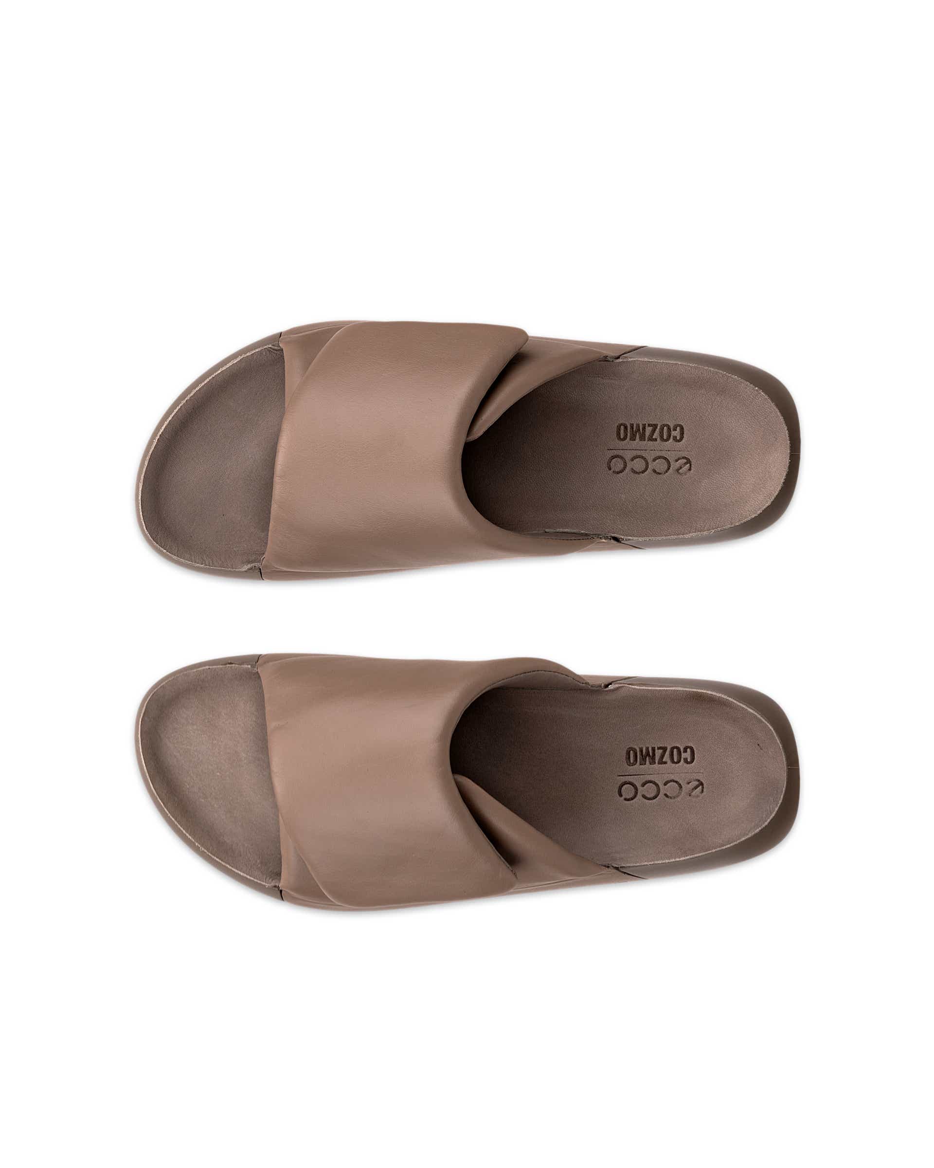 ECCO® Cozmo PF női bőrszandál - Barna - Top left pair