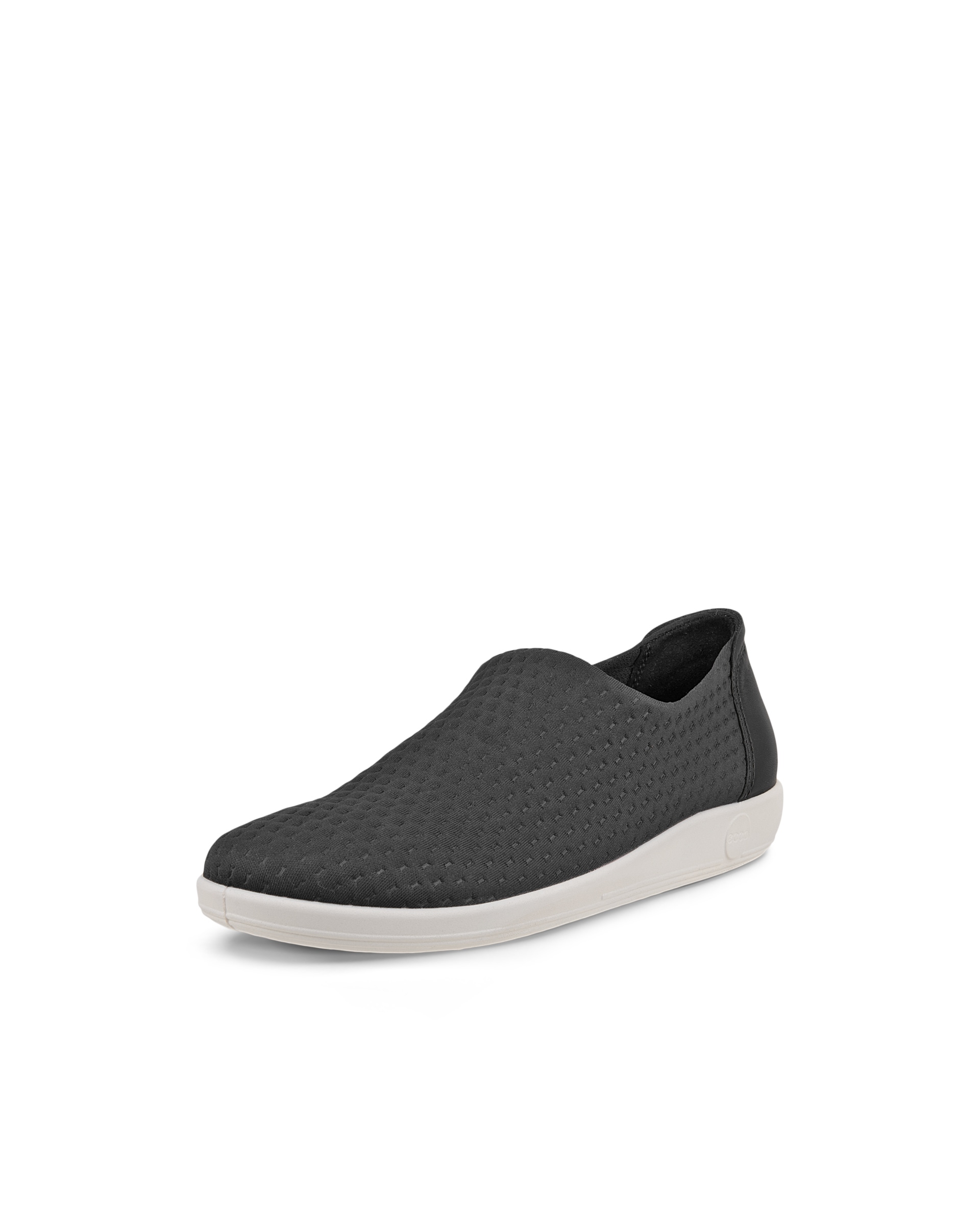 ECCO® Soft 2.0 chaussures toile sans lacet pour femme - Noir - Main