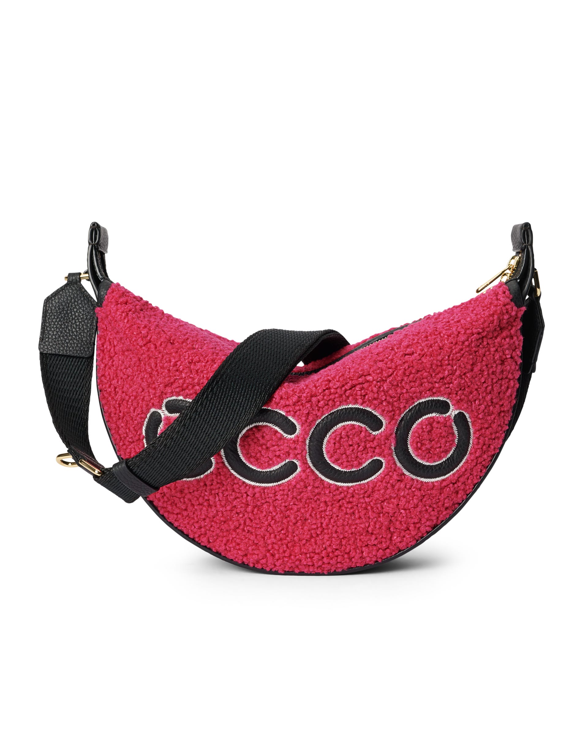 ECCO Fortune Snuggle Soft Pebbled レザークロスボディバッグ - ピンク - Main