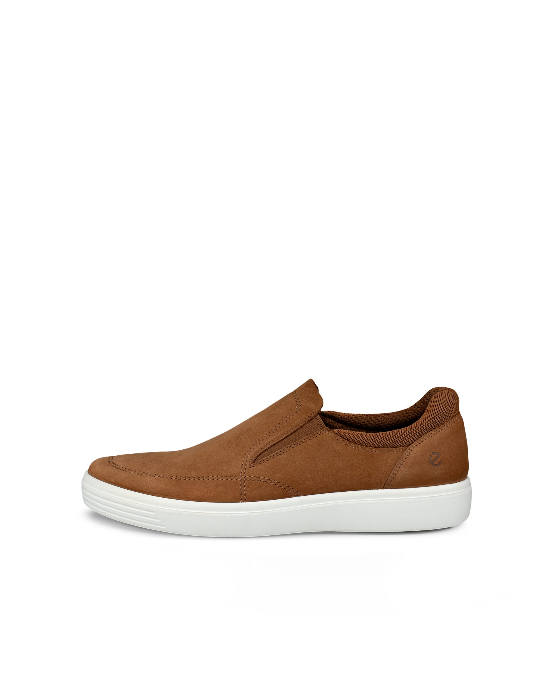 ECCO® CLASSIC SNEAKER chaussures sans lacet en nubuck pour homme - Brun - Outside
