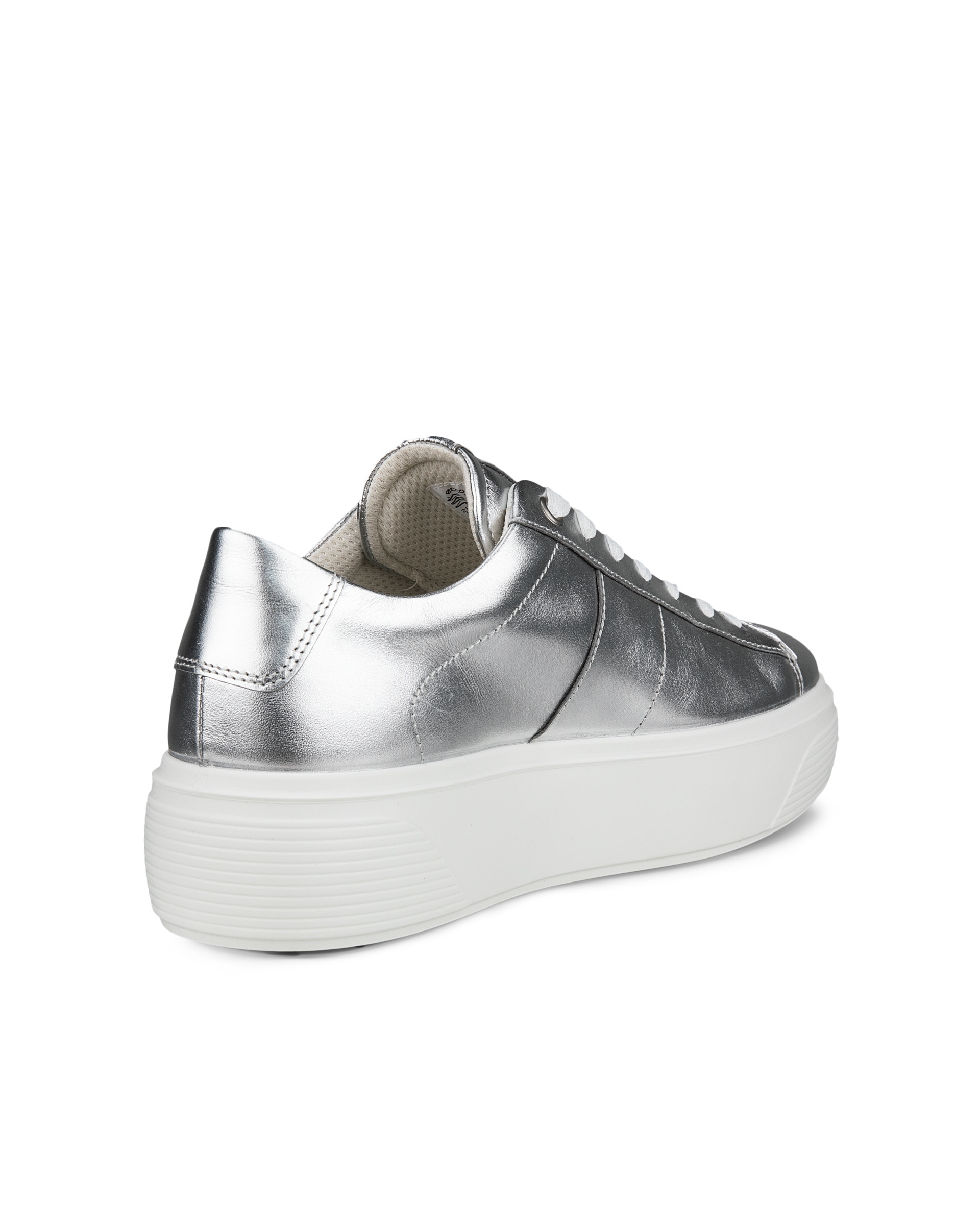 ECCO Street Platform ウィメンズ レザースニーカー - グレー - Back