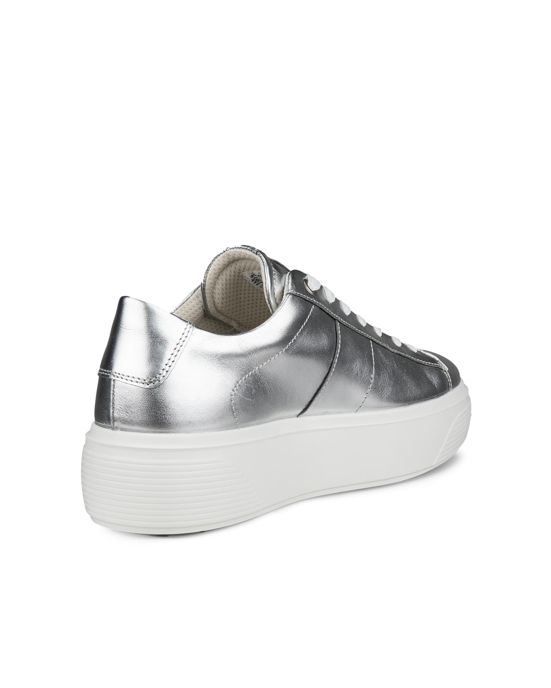 ECCO Street Platform ウィメンズ レザースニーカー - グレー - Back