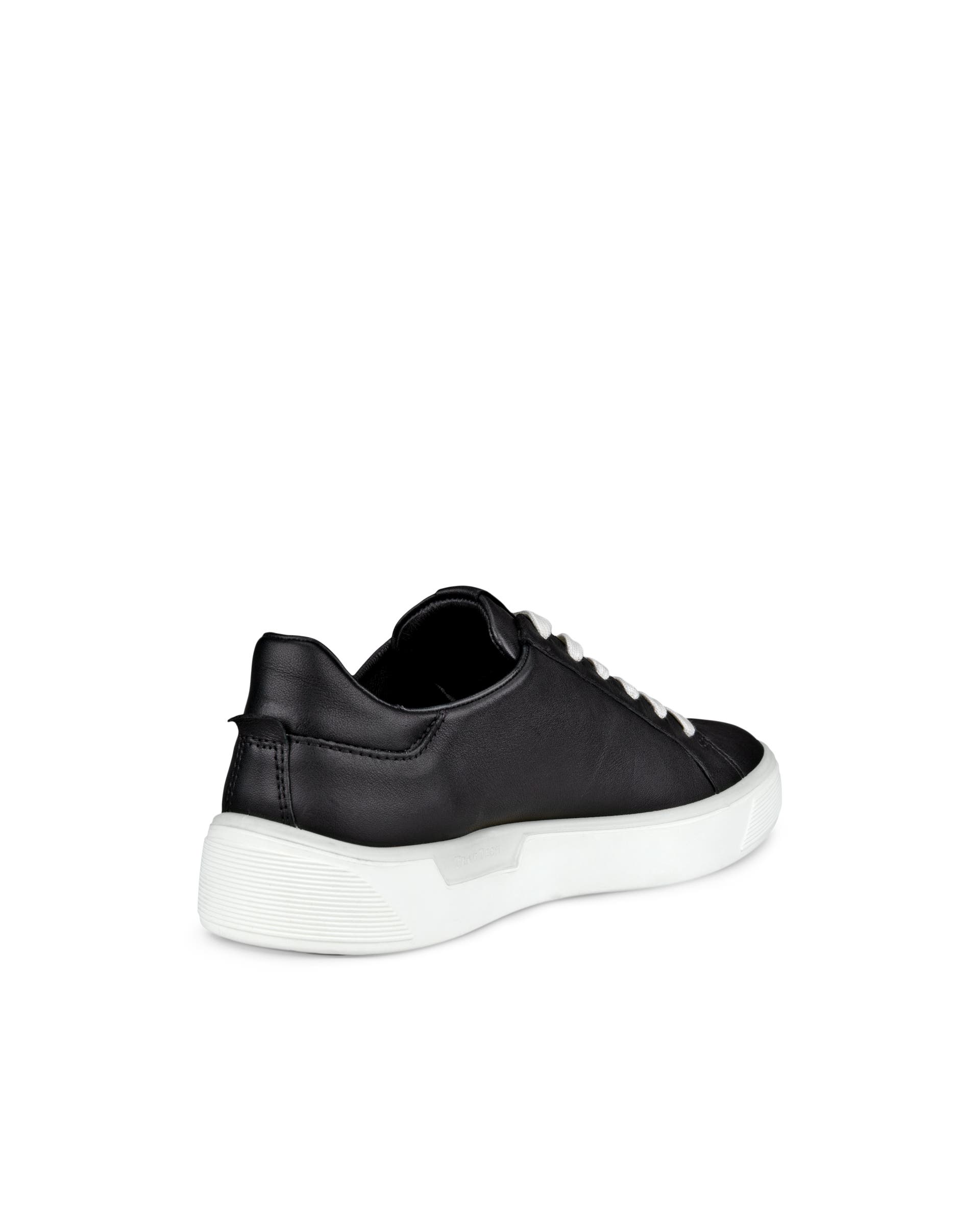 ECCO® Street Tray női bőr sneaker - Fekete - Back