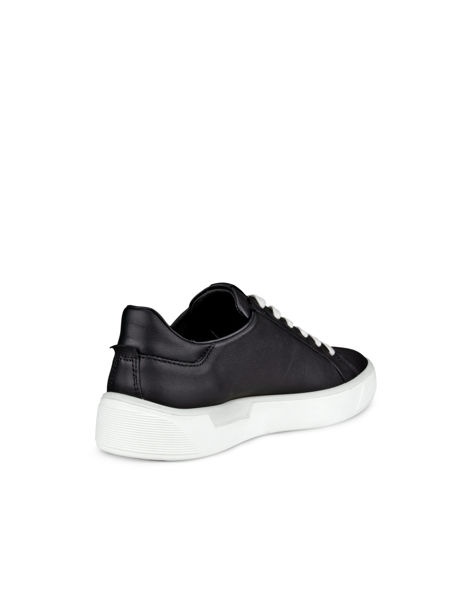 ECCO® Street Tray női bőr sneaker - Fekete - Back