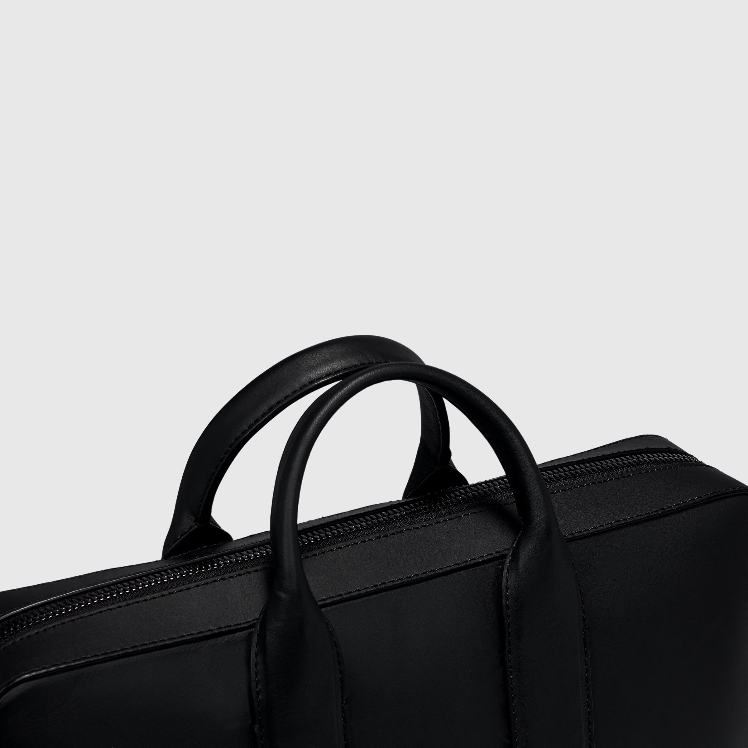 ECCO® City Leather Laptop Bag - Black - Detail-1