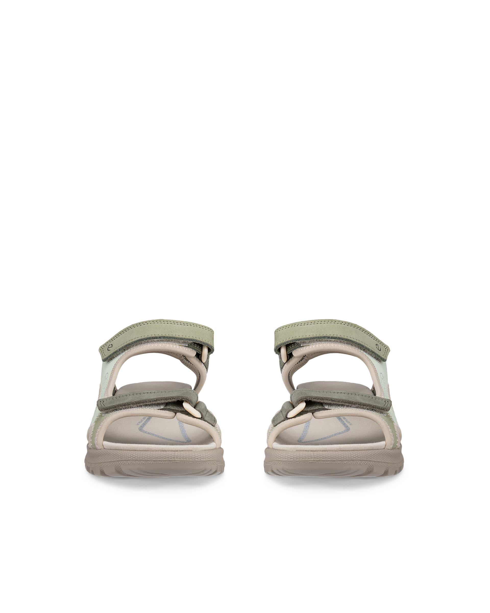 Sandalias con dos tiras de nobuk ECCO® ONROADS para mujer - Verde - Front pair