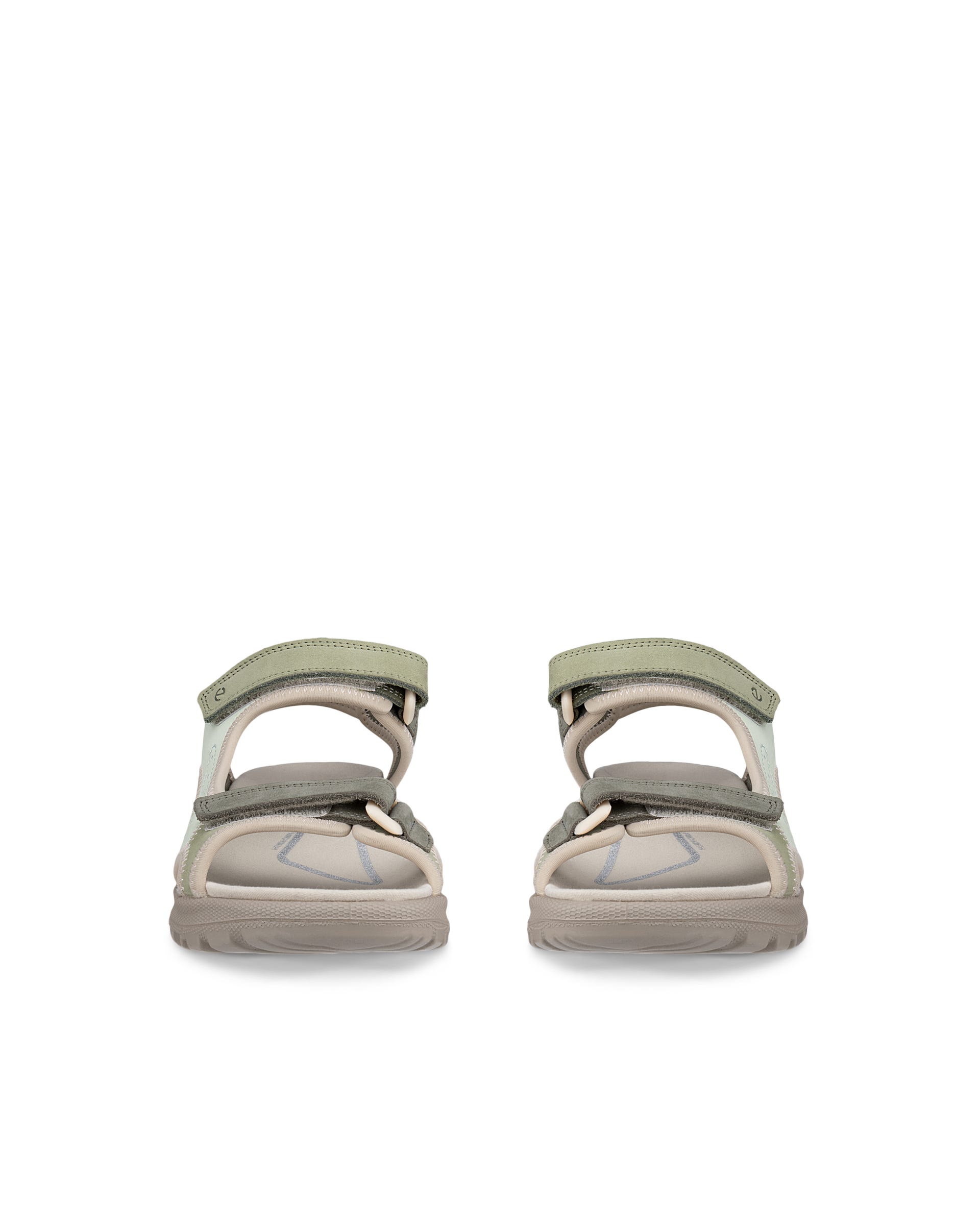 Sandalias con dos tiras de nobuk ECCO® ONROADS para mujer - Verde - Outside