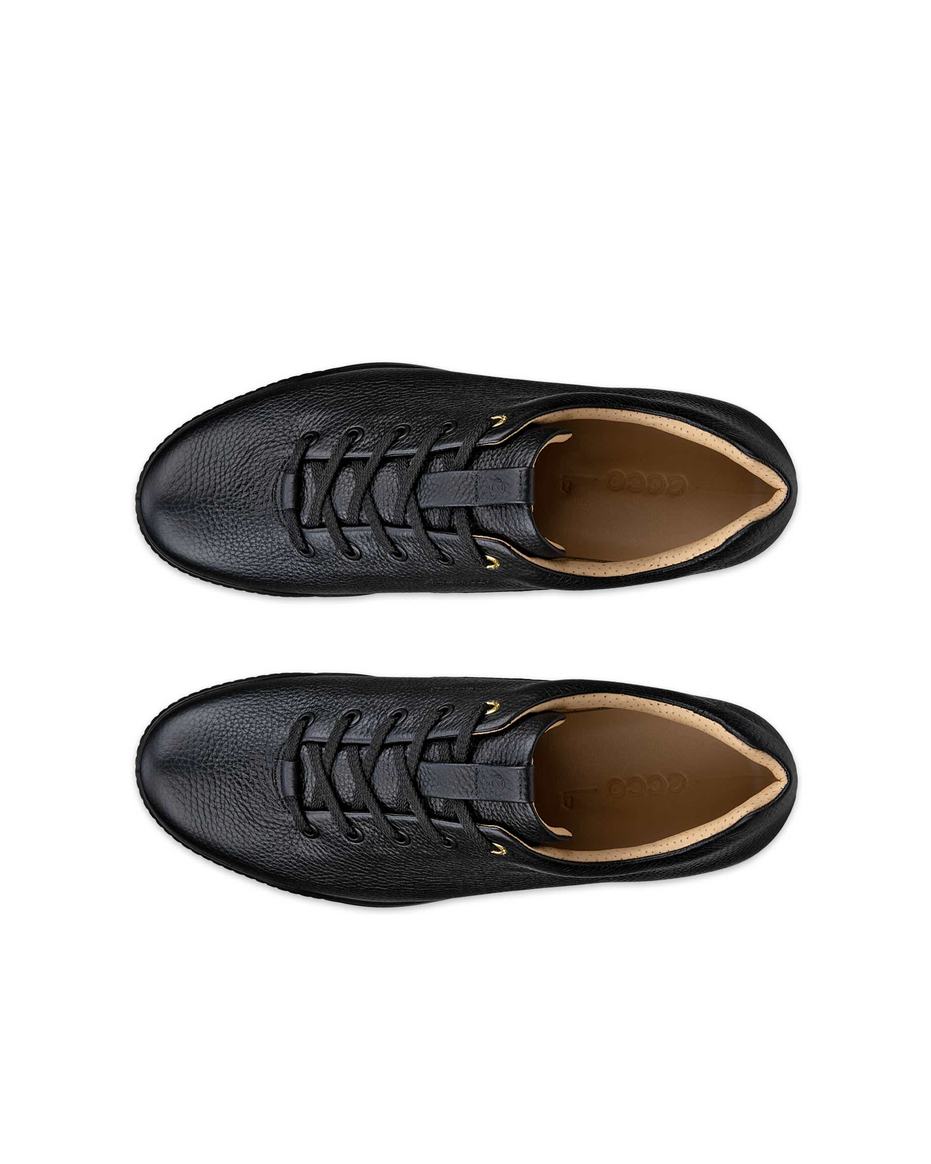 ECCO Golf Street Retro Hybrid メンズ レザーウォータープルーフゴルフシューズ - ブラック - Top left pair