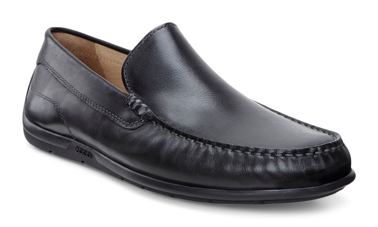 Men's ECCO® Classic Moc 2.0 Leather Moccasin - Black - Main