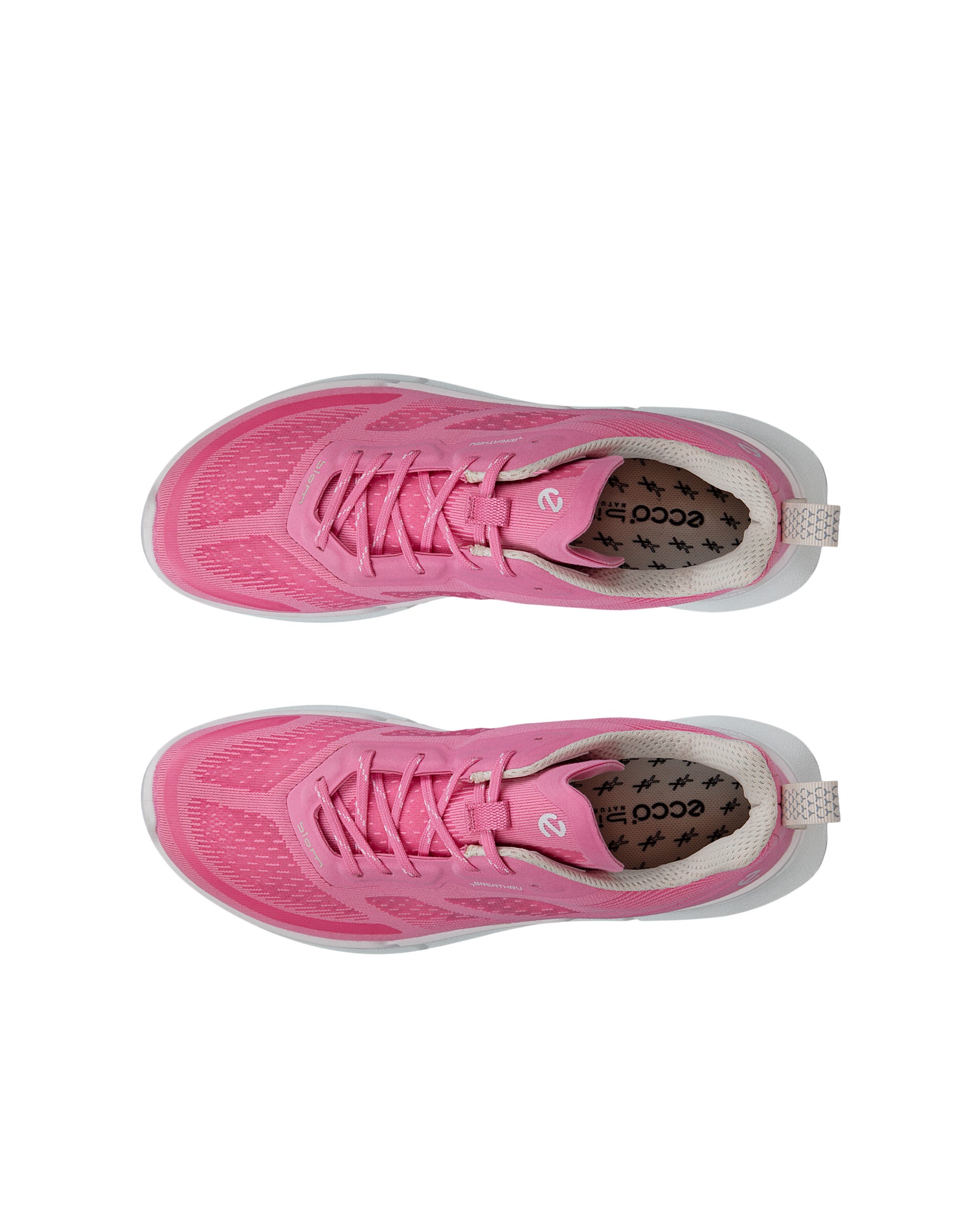 Women's ECCO® BIOM 2.2 Low Breathru Textile Sneaker - Pink - Top left pair