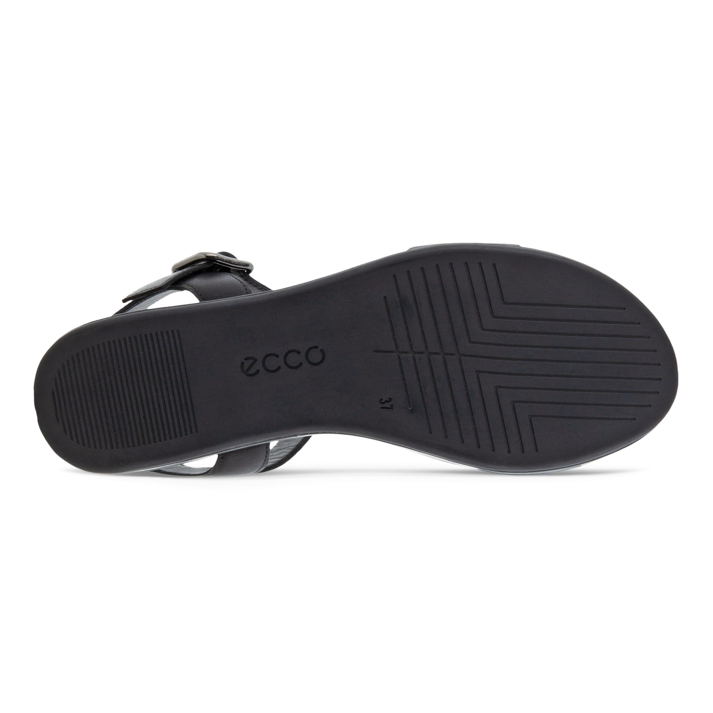 ECCO Elevate Plateau ウィメンズ レザーフラットサンダル - ブラック - Sole