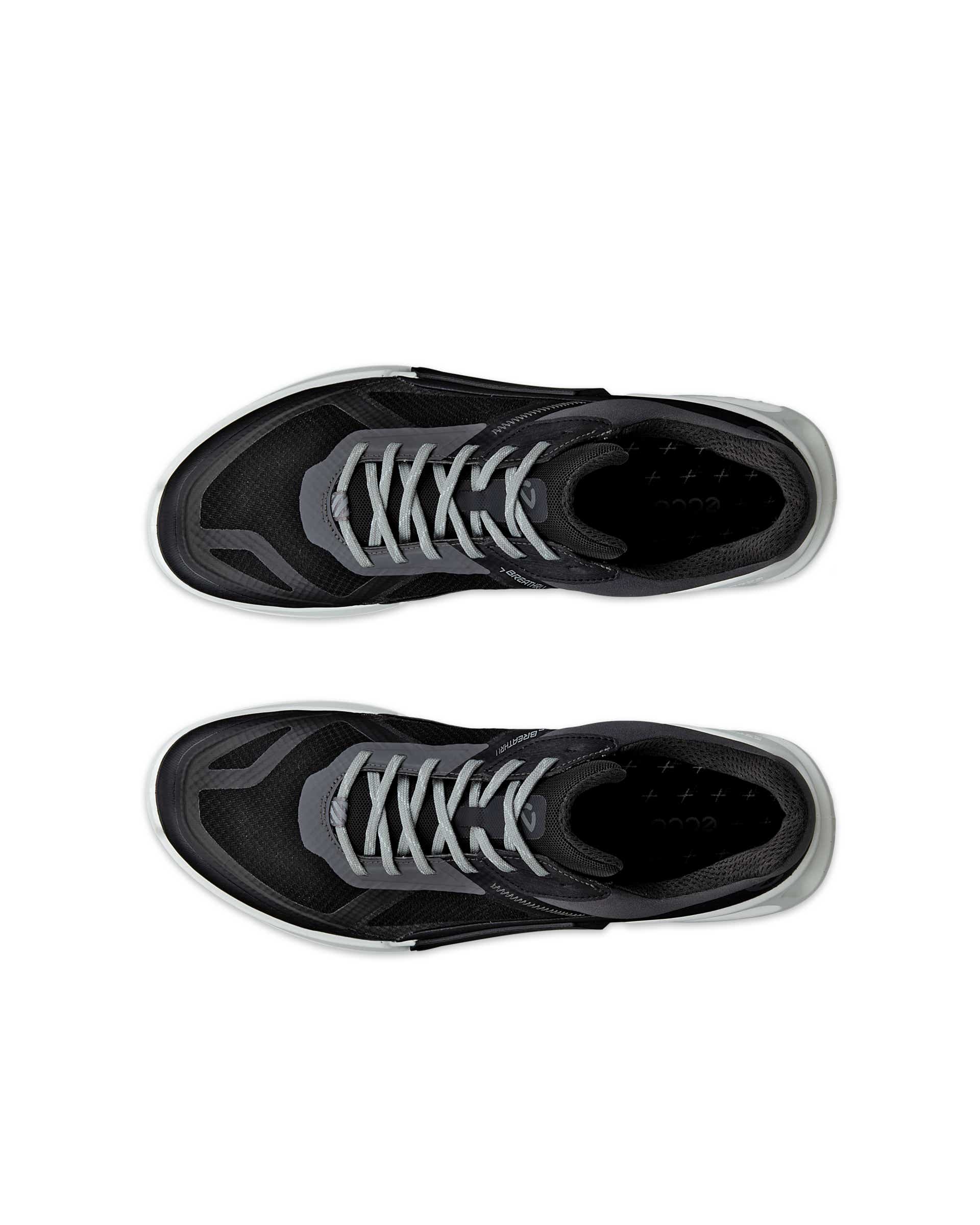ECCO® Soft 7 chaussures sans lacet en nubuck pour homme - Noir - Top left pair
