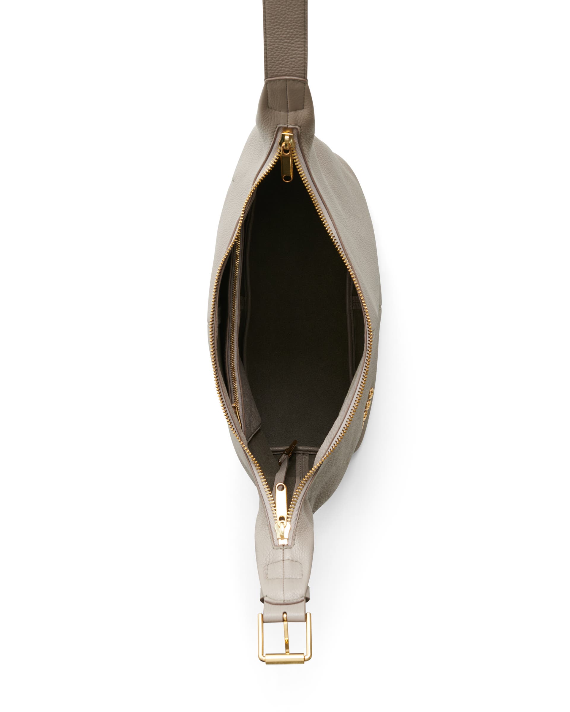 ECCO® Hobo Hobo-Tasche aus Leder - Beige - Birdeye