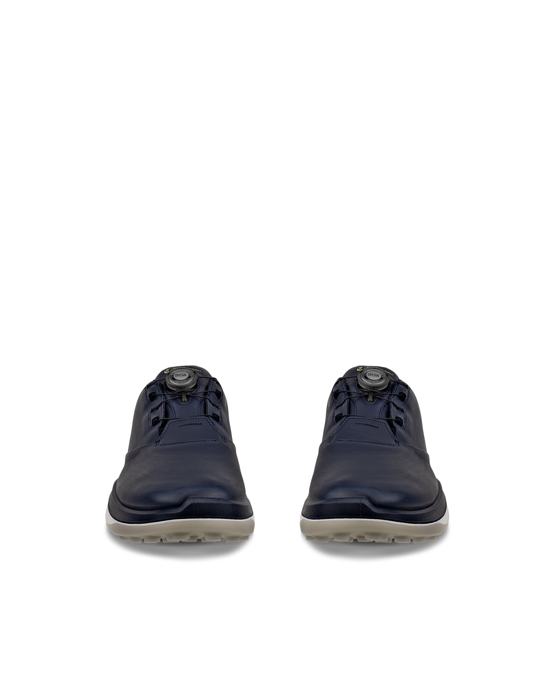 ECCO Golf LT1 BOA Hybrid メンズ レザーウォータープルーフゴルフシューズ - ブルー - Front pair