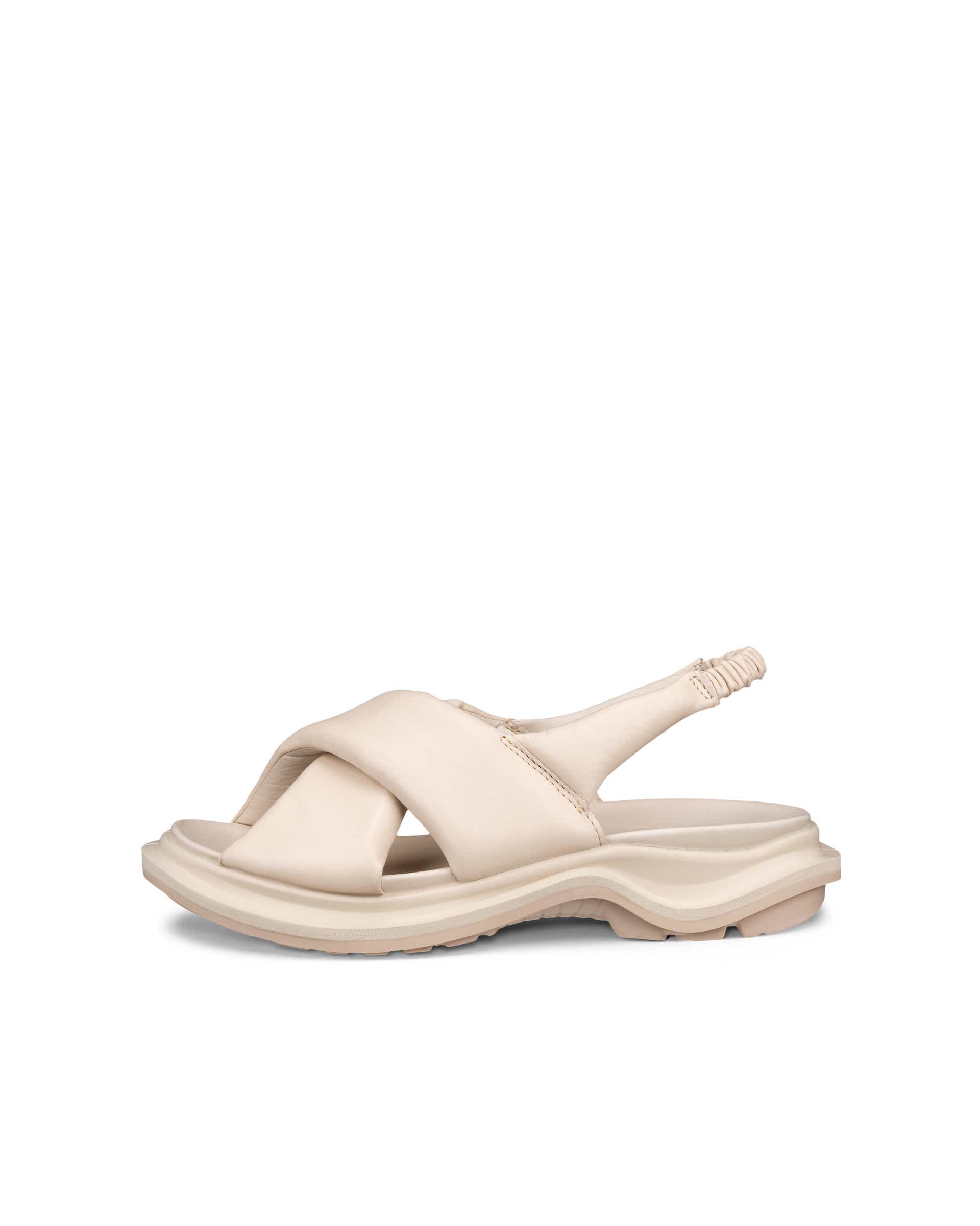 ECCO Offroad ウィメンズ レザーウォーキングサンダル - ベージュ - Outside