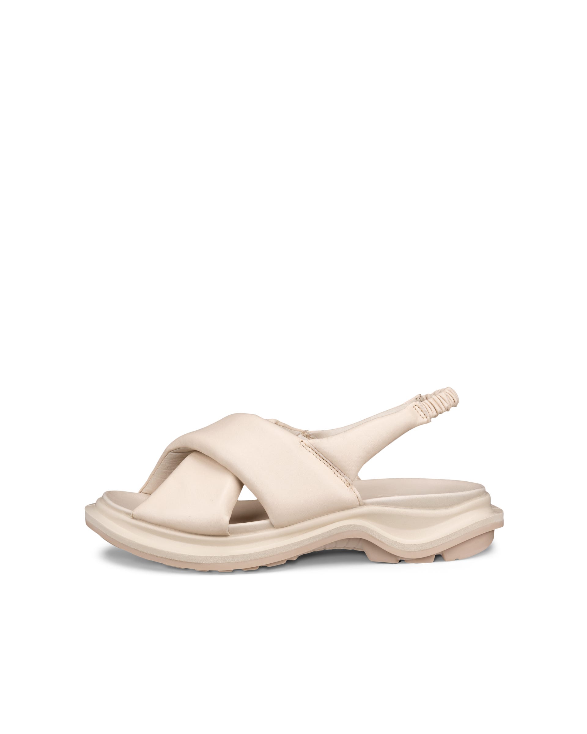 ECCO Offroad ウィメンズ レザーウォーキングサンダル - ベージュ - Outside