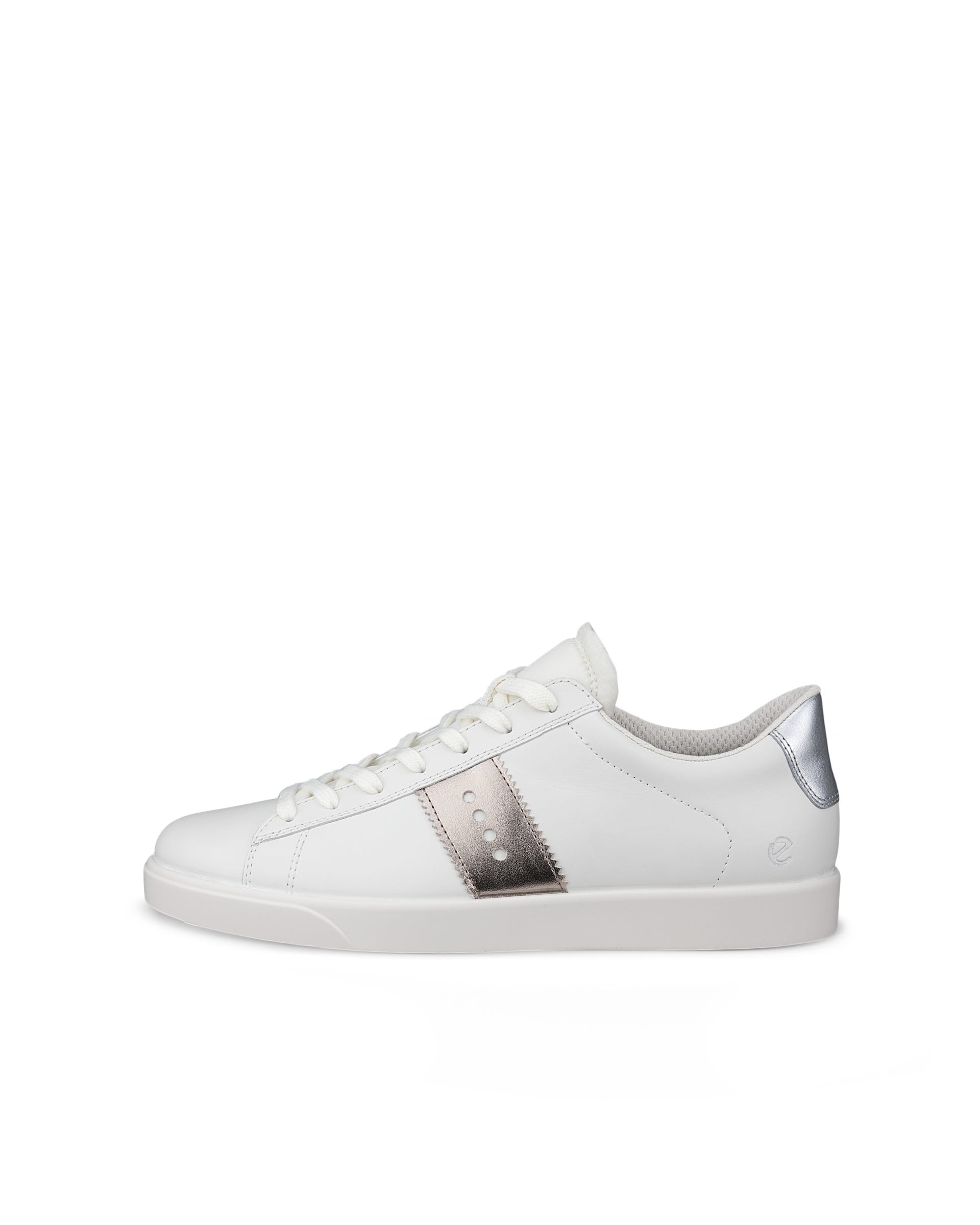 Women's ECCO® Street Lite Leather Sneaker - White - Outside