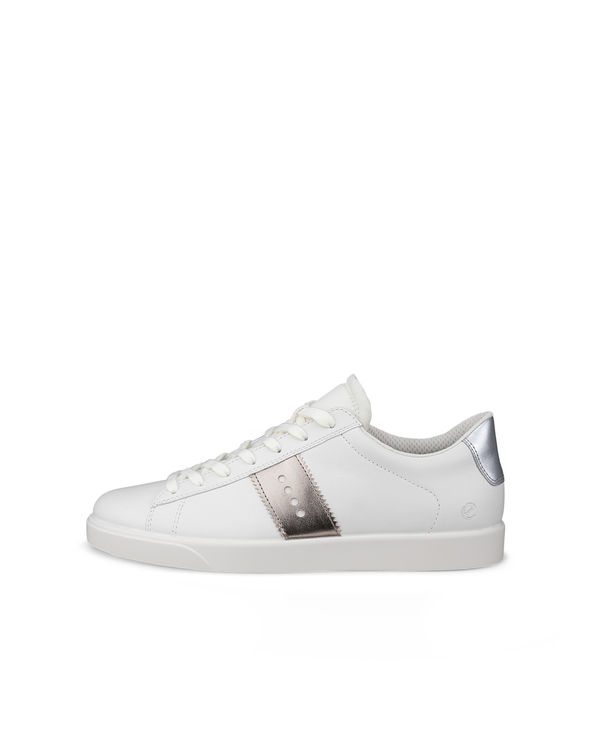 Women's ECCO® Street Lite Nubuck Sneaker - White - Outside