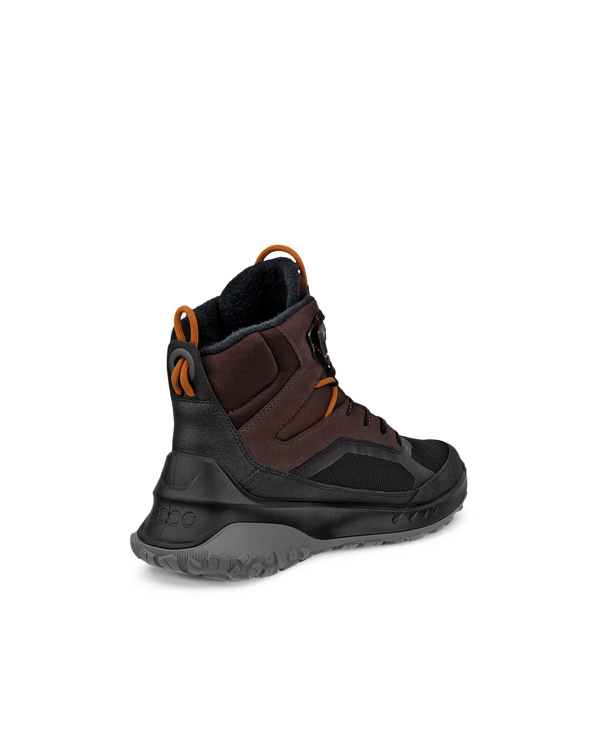 Men's ECCO® Ult-Trn Waterproof Nubuck Hiking Shoe - Brown - Back