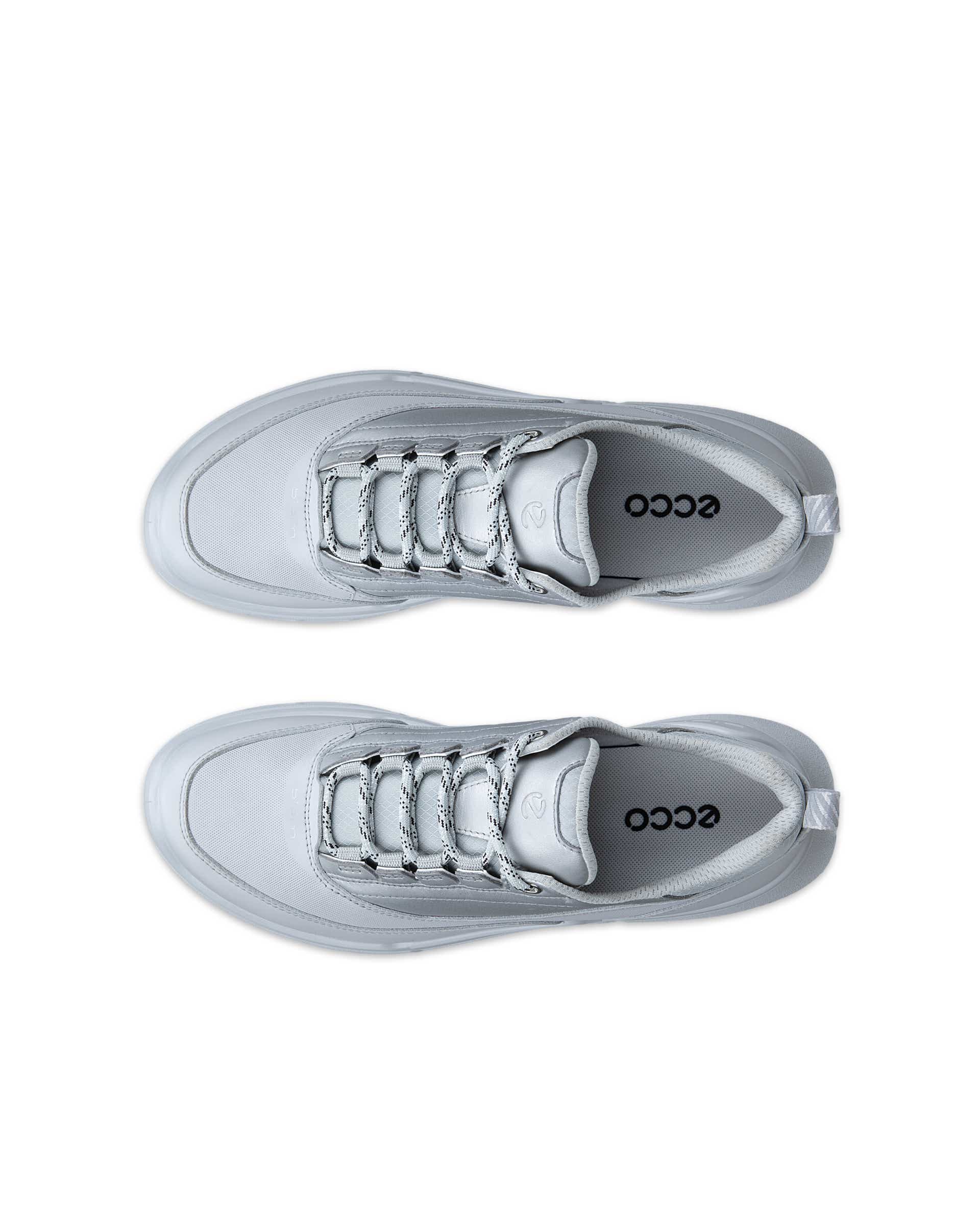 ECCO® BIOM 720 baskets en cuir Gore-Tex pour femme - Gris - Top left pair