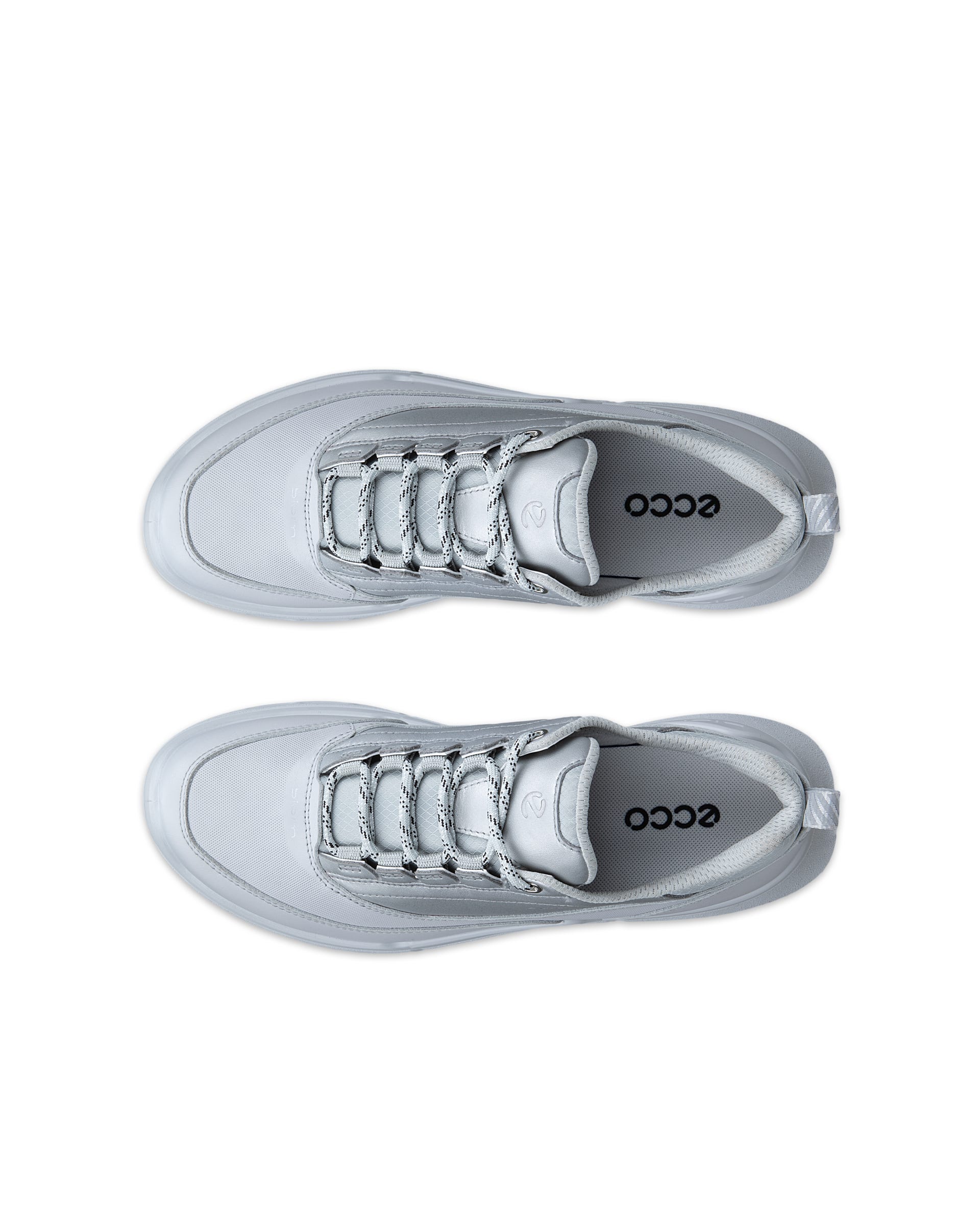 ECCO® BIOM 720 baskets en cuir Gore-Tex pour femme - Gris - Top left pair