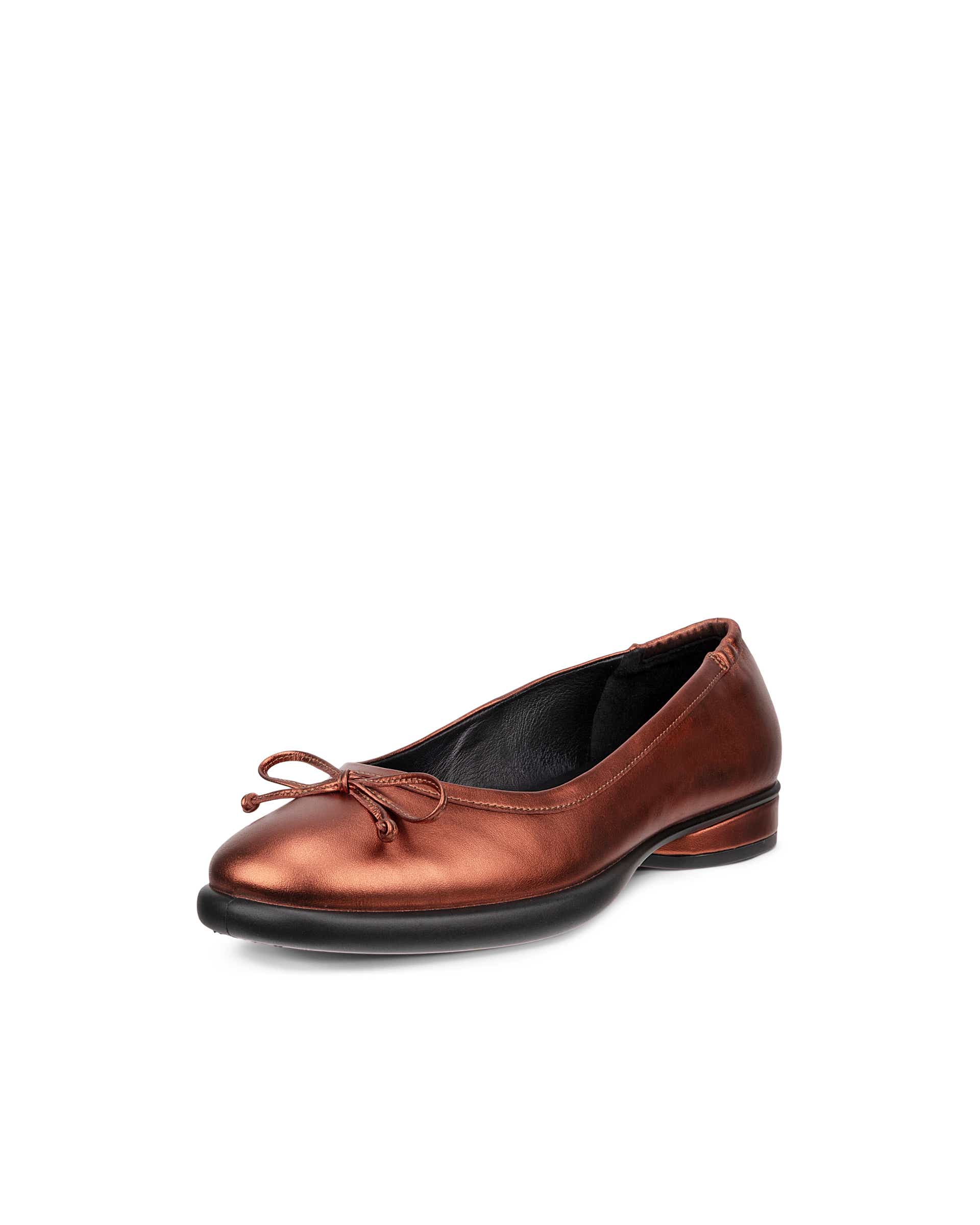 Women's ECCO® Sculpted LX 15 BOW Leather Ballerina - Brown - Main