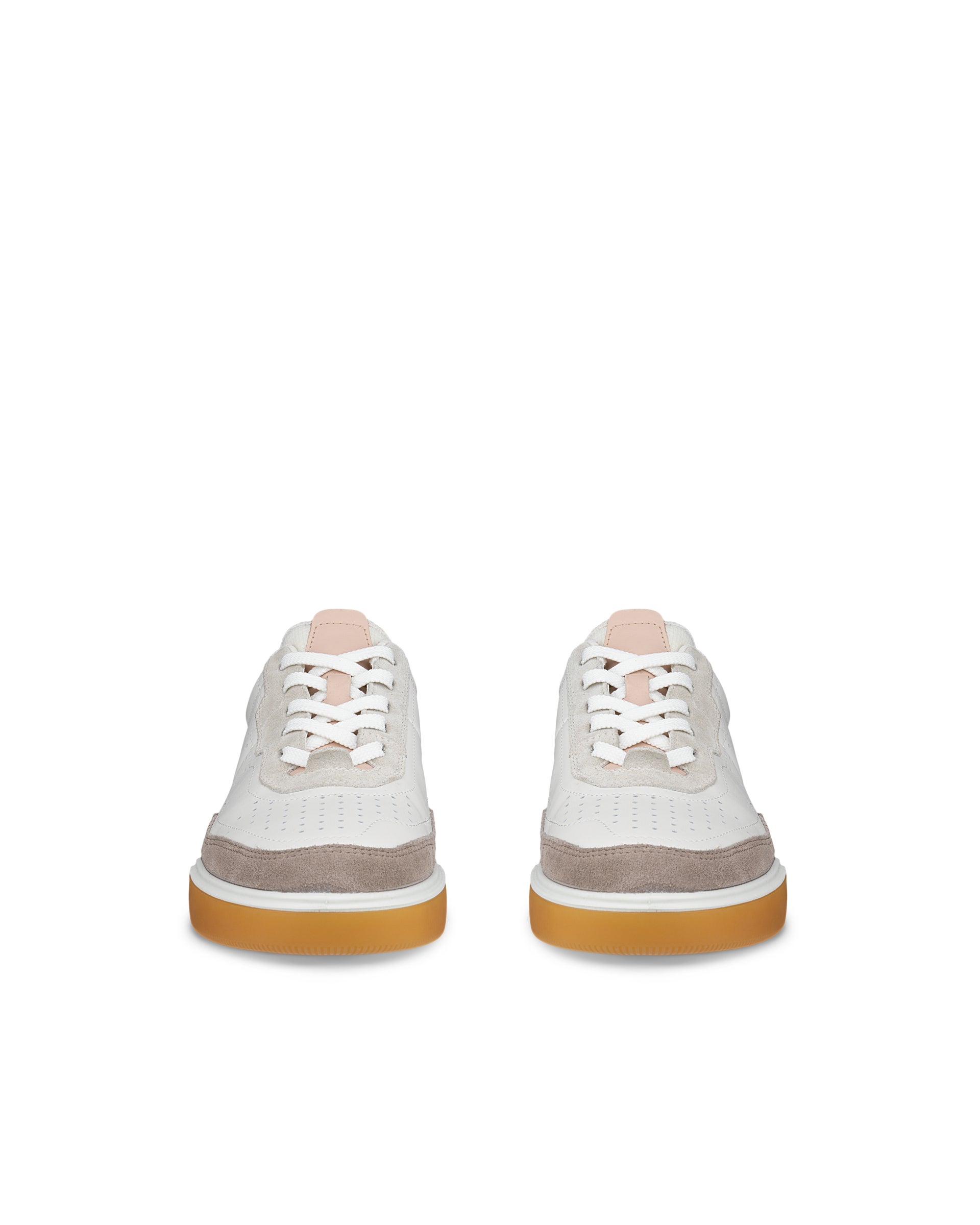 ECCO Street Court Women ウィメンズ レザースニーカー - グレー - Front pair