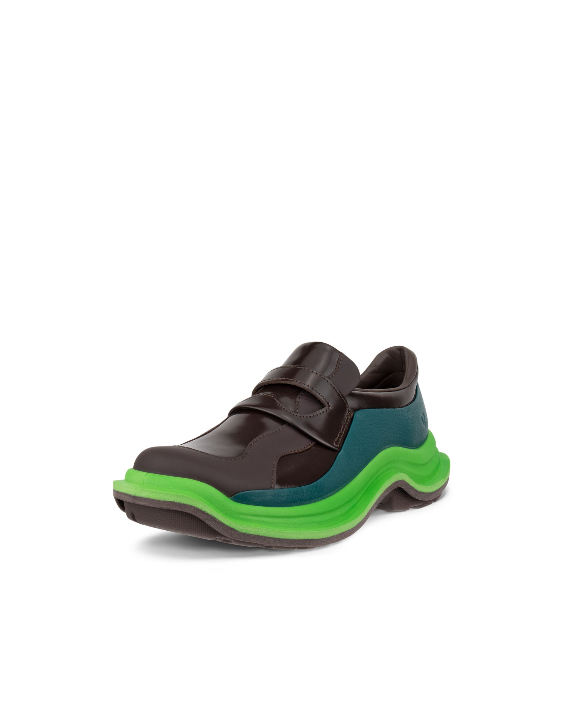 Women's ECCO® Offroad Leather Outdoor Shoe - Green - Main