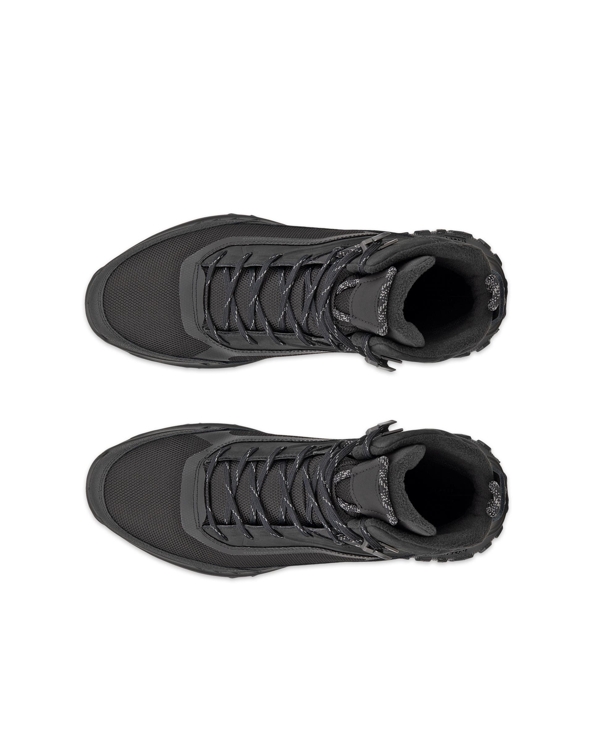 Men's ECCO® ULT-TRN Nubuck Waterproof Sneaker Boot - Black - Top left pair