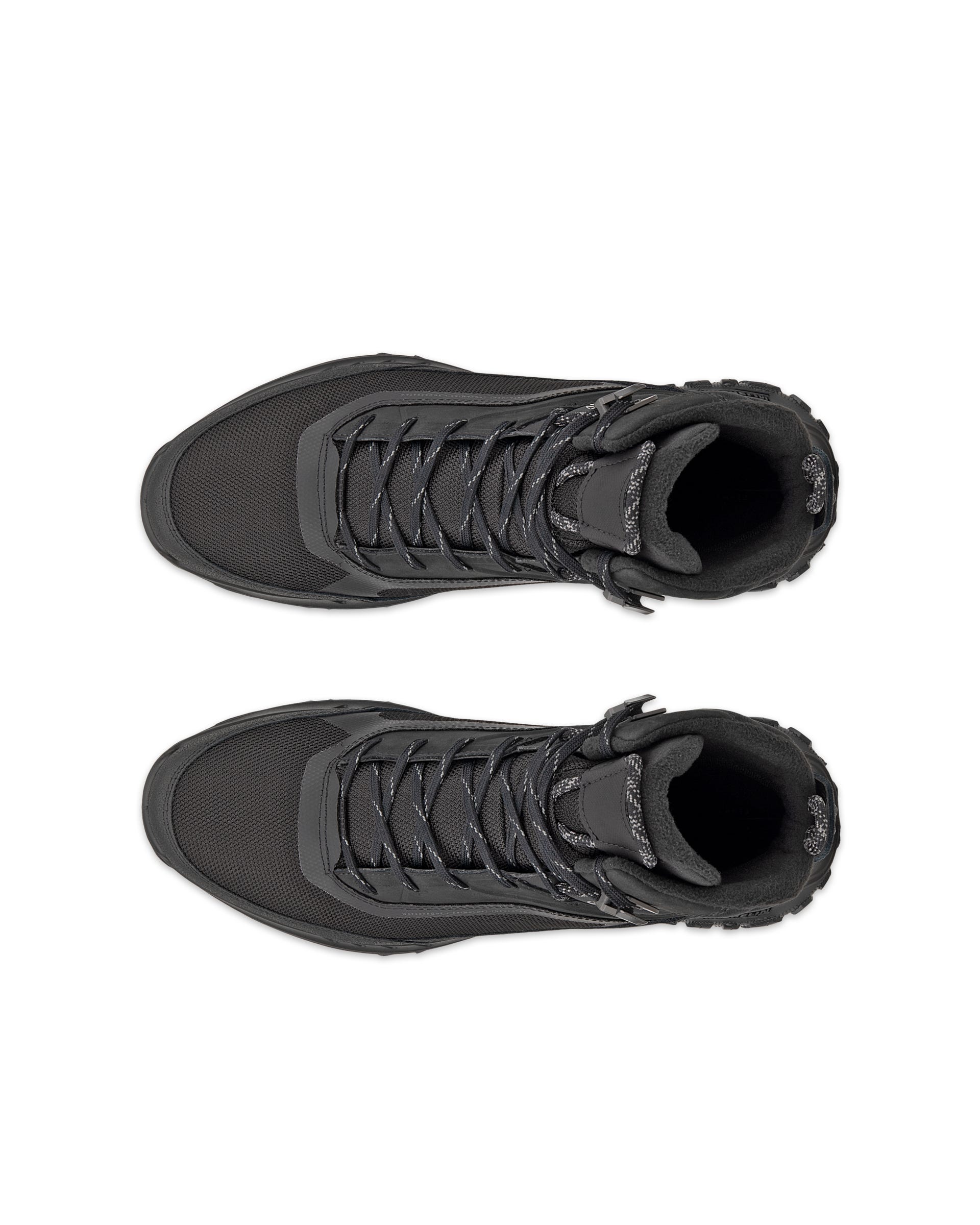 Men's ECCO® ULT-TRN Nubuck Waterproof Sneaker Boot - Black - Top left pair