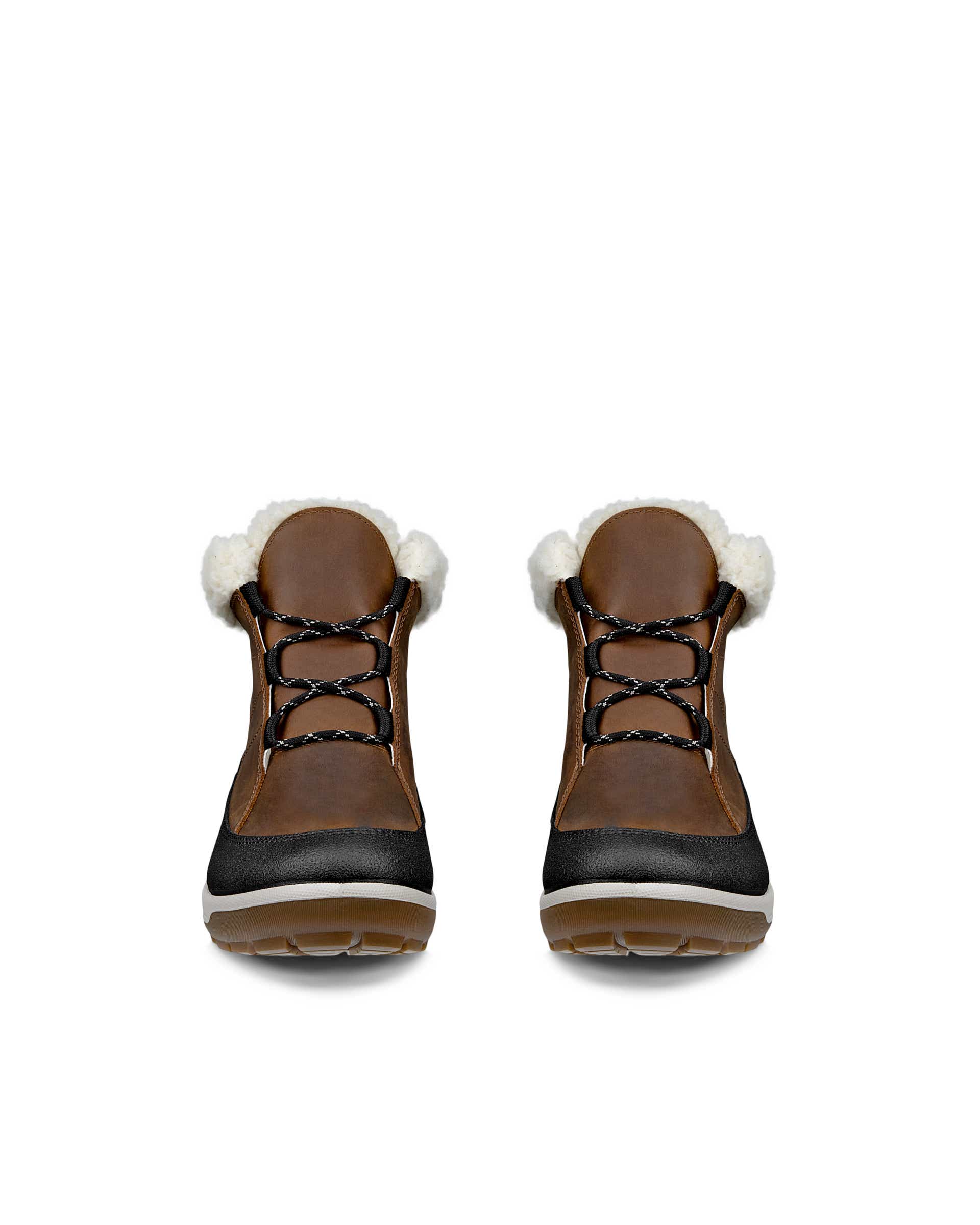 Women's ECCO® Trace Lite Nubuck Waterproof Boot - Brown - Front pair