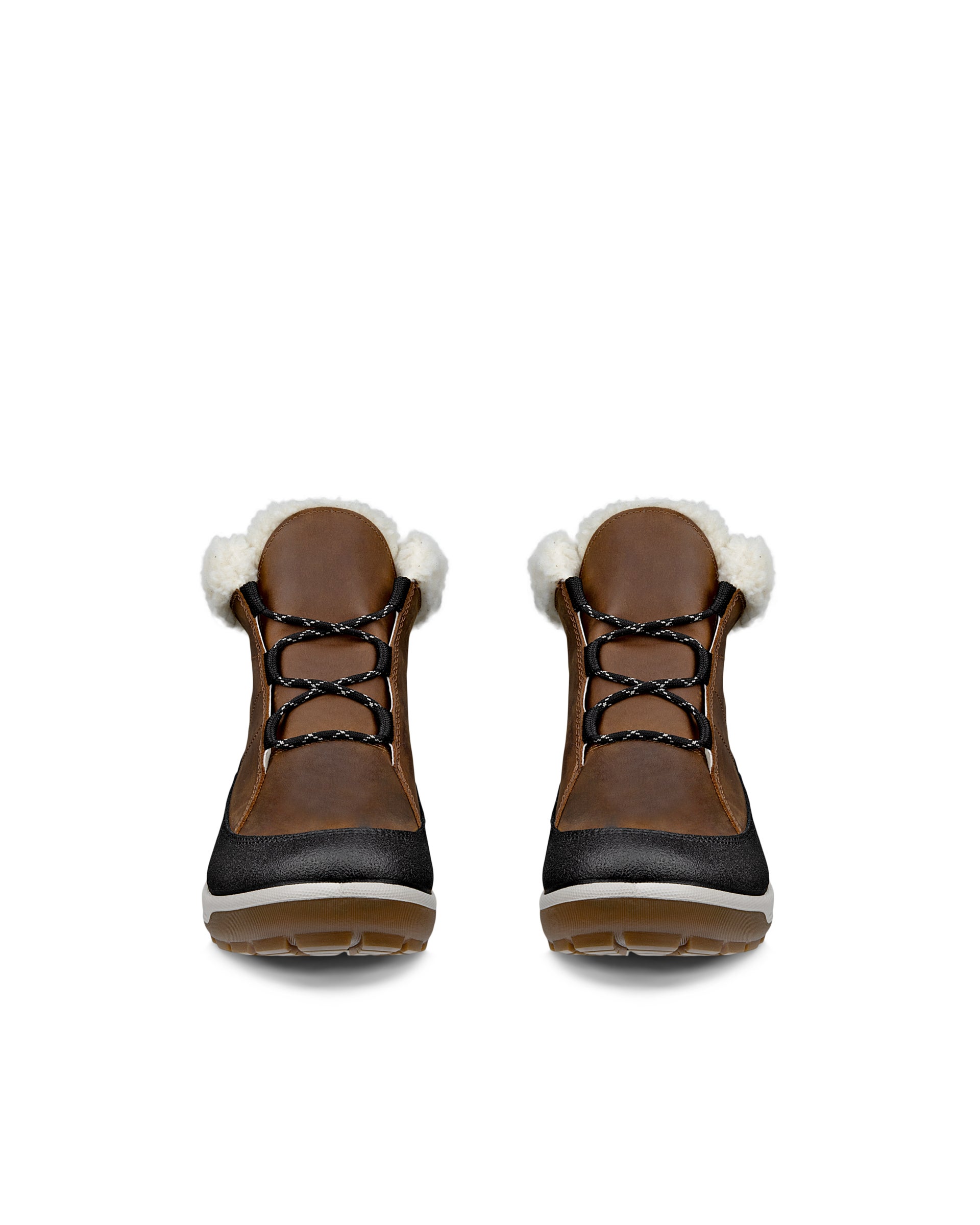 Women's ECCO® Trace Lite Nubuck Waterproof Boot - Brown - Front pair