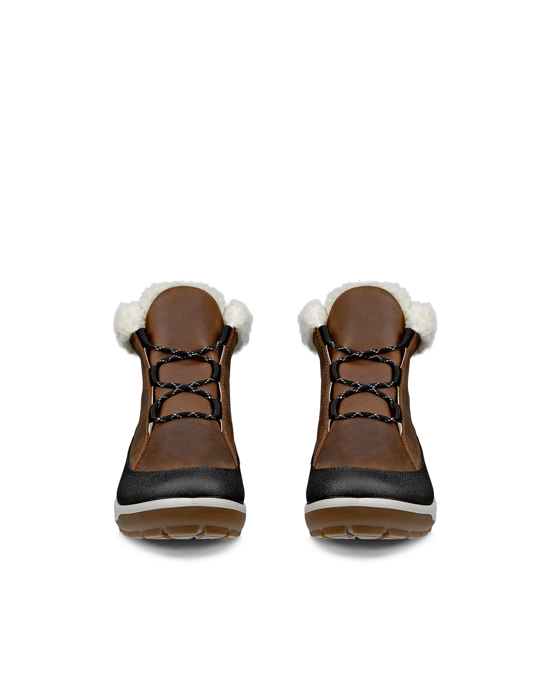 Women's ECCO® Trace Lite Nubuck Waterproof Boot - Brown - Front pair