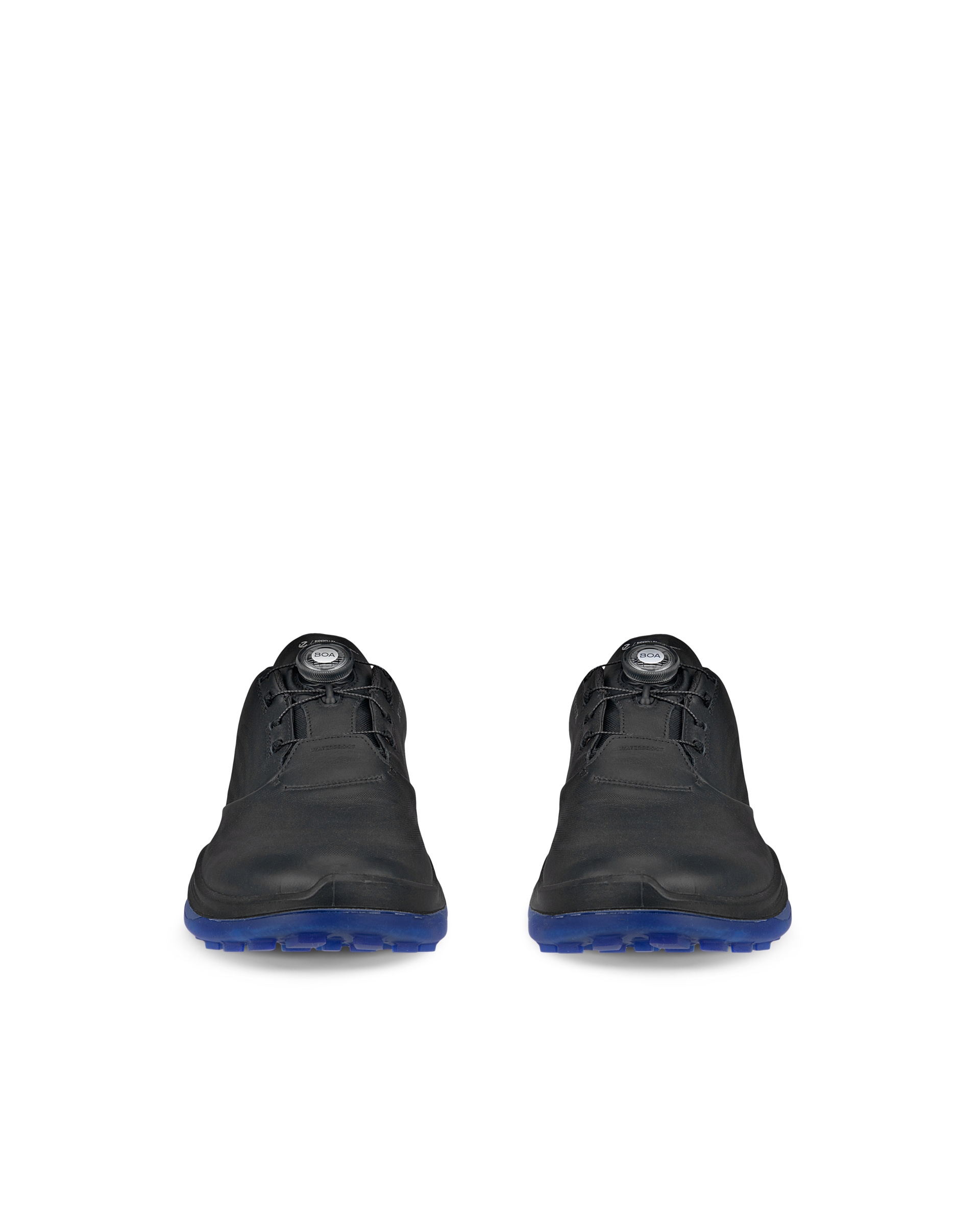 Men's ECCO® Golf LT1 Leather Waterproof Shoe - Black - Front pair