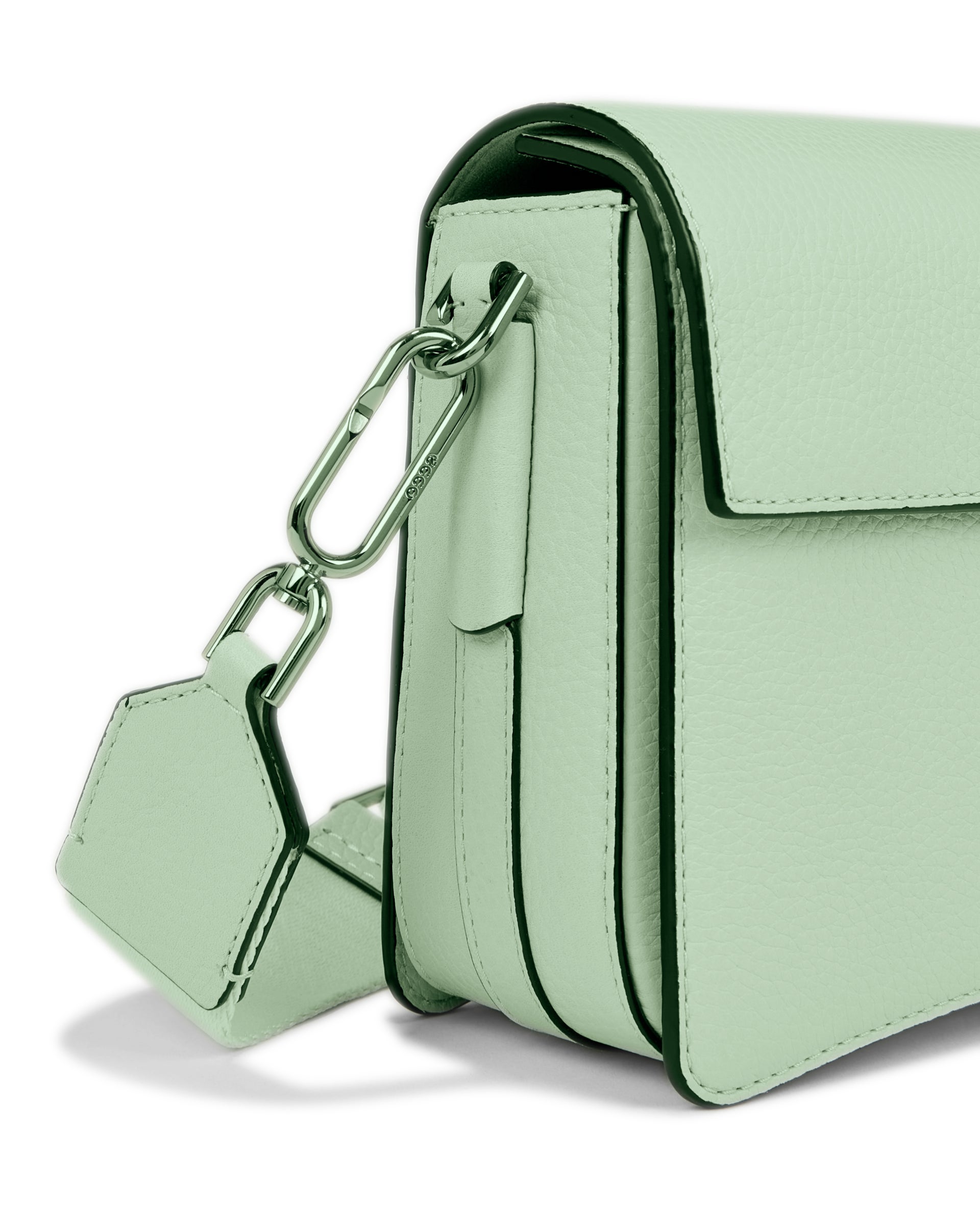 ECCO Pinch Large Pebbled Pop レザーピンチクロスボディバッグ - グリーン - Detail-2