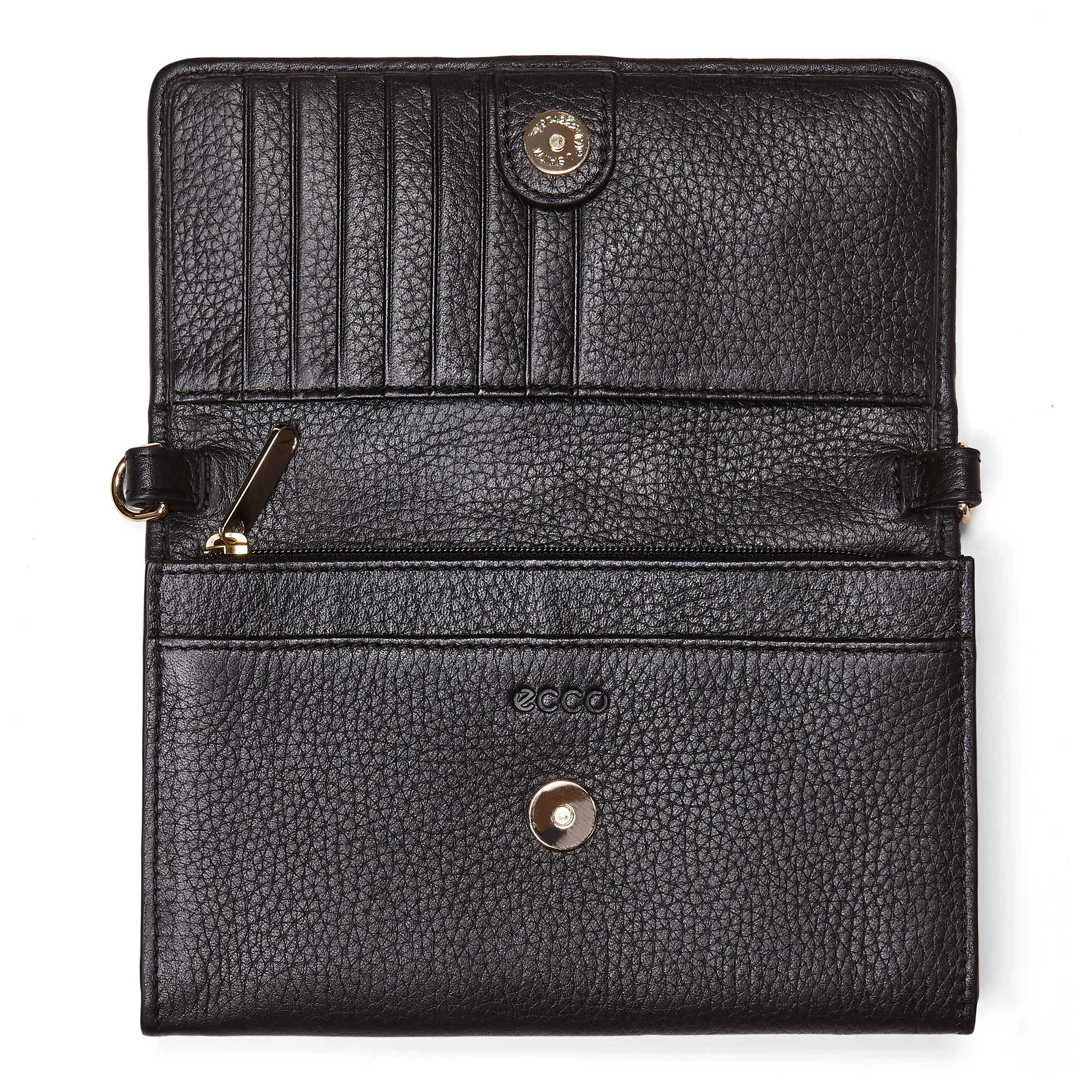 ECCO SP 3 Crossbody Wallet - Black - Inside