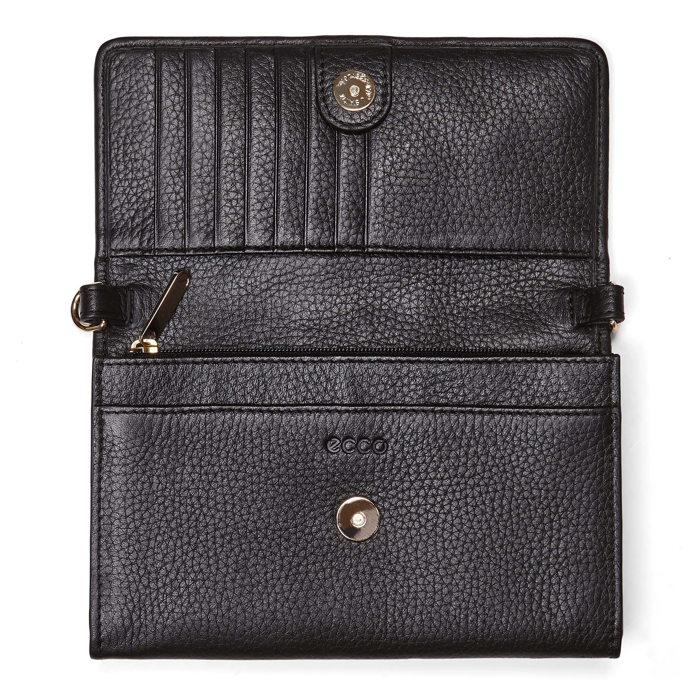 ECCO SP 3 Crossbody Wallet - Black - Inside