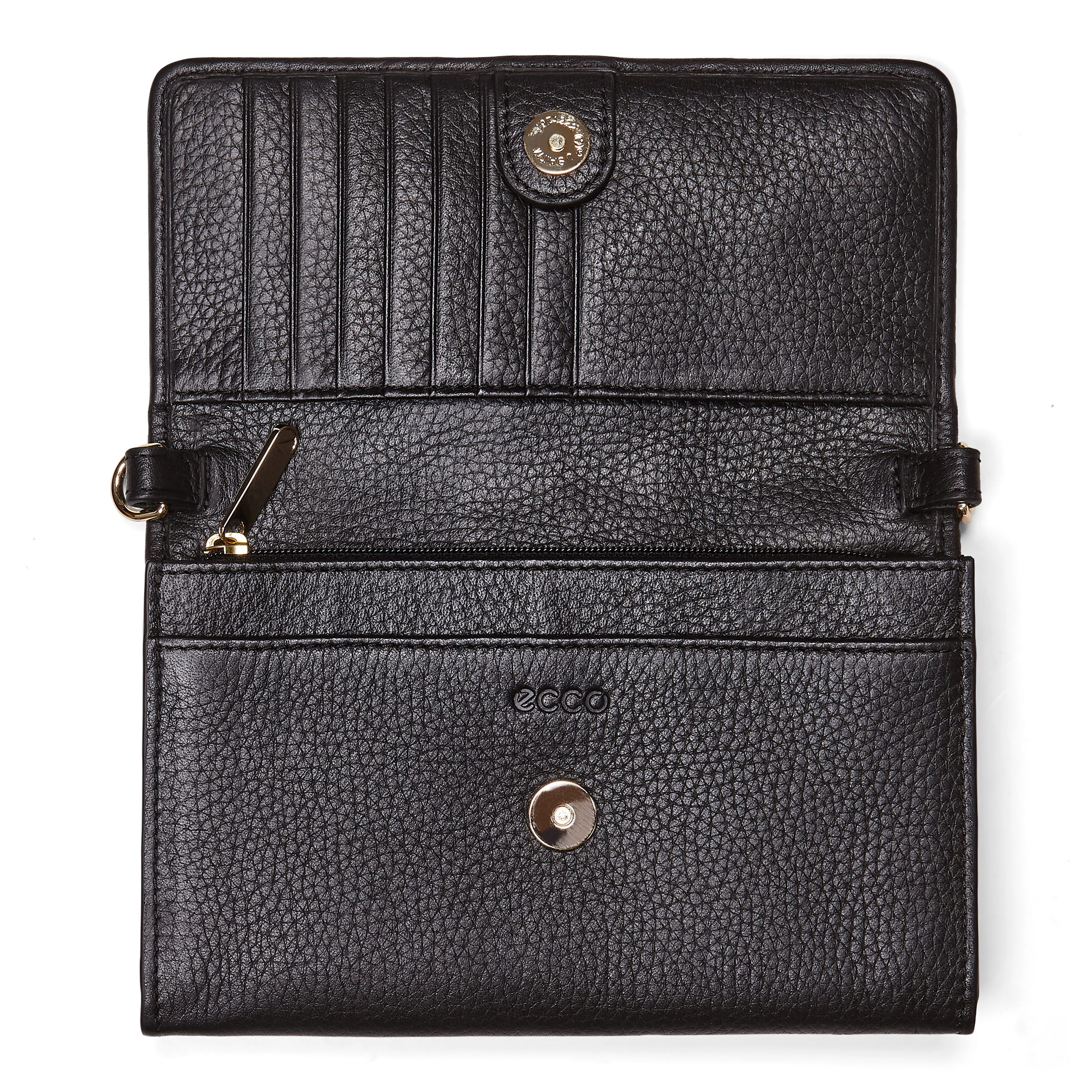 ECCO SP 3 Crossbody Wallet - Black - Inside
