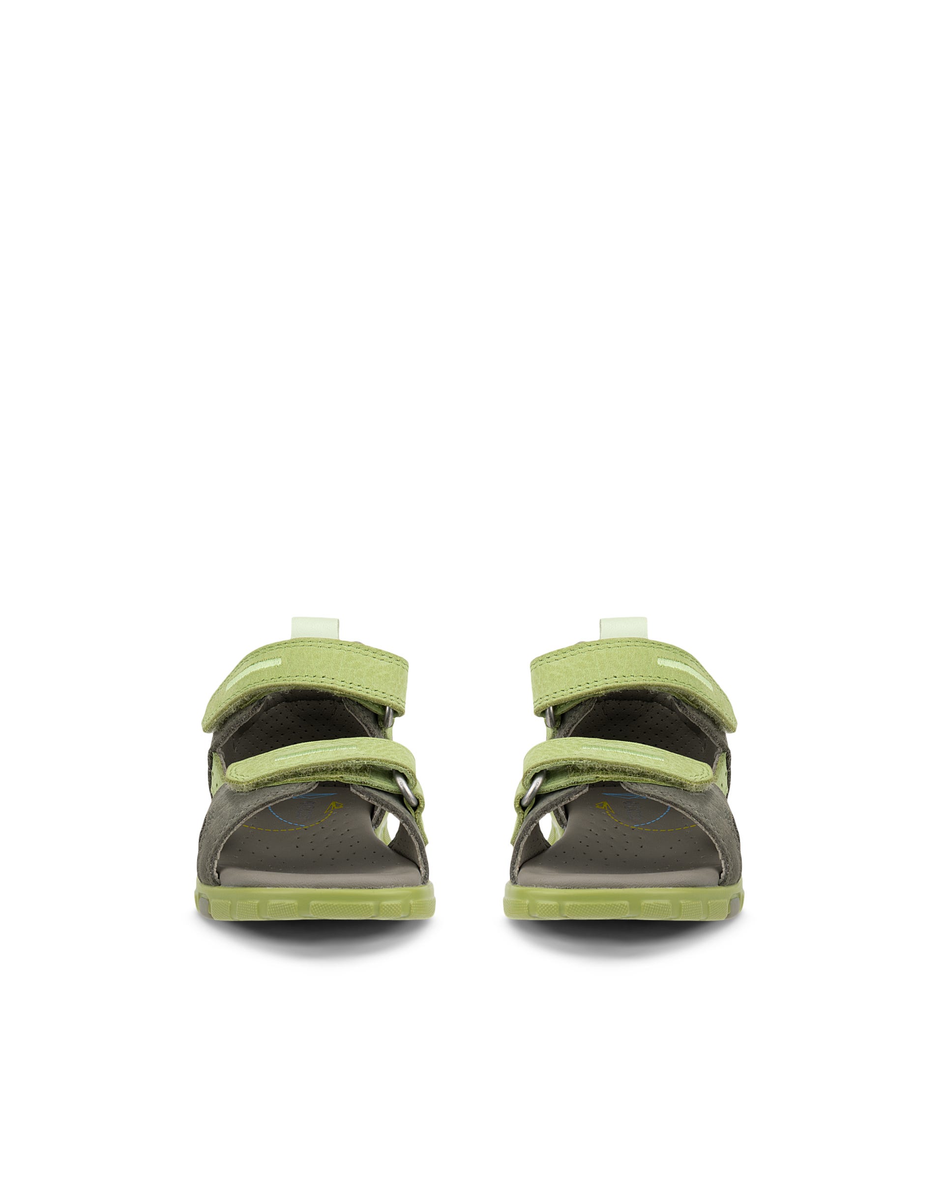 ECCO® MINI STRIDE SANDAL Kinder Trekkingsandale aus Nubukleder - Grün - Front pair