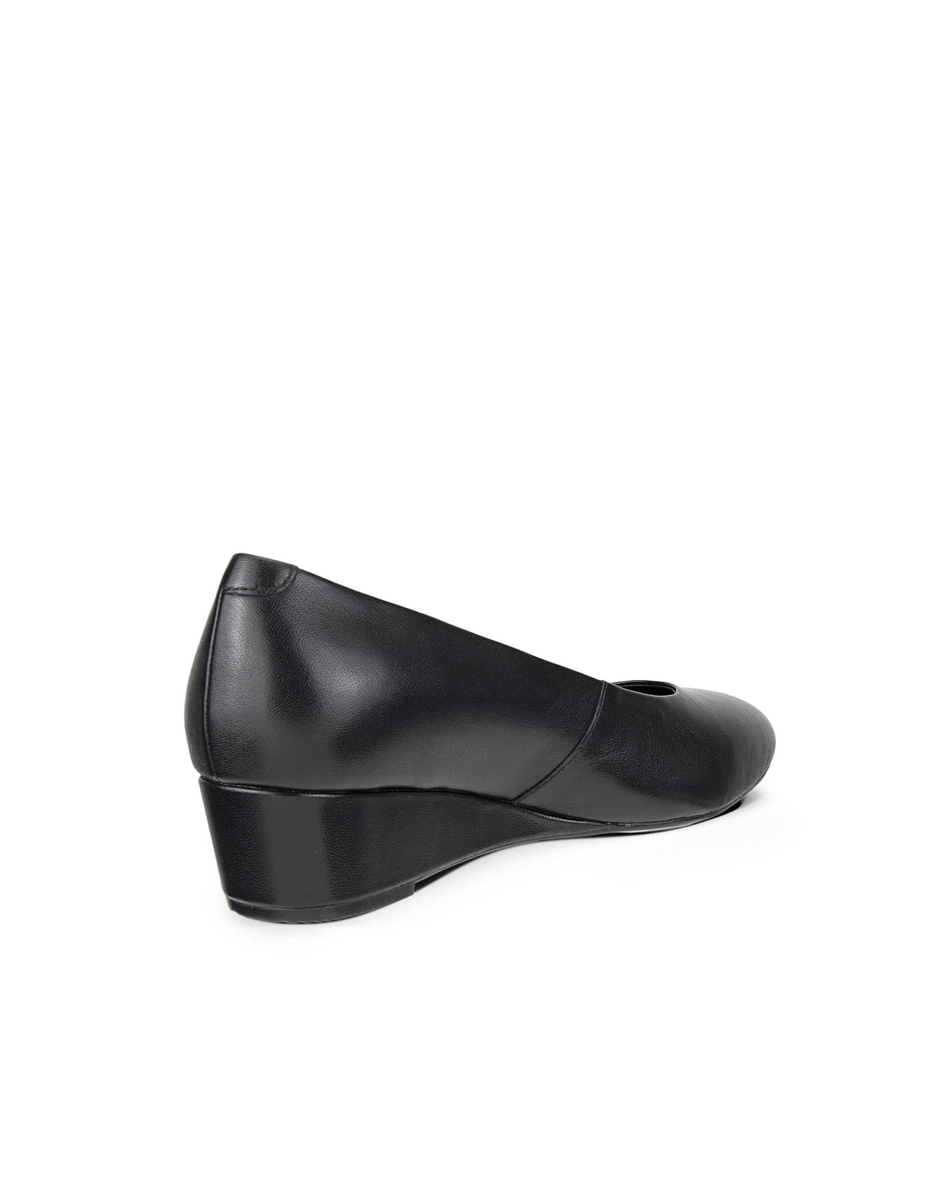 ECCO® ELEVATE WEDGE escarpins en cuir à talon carré pour femme - Noir - Back