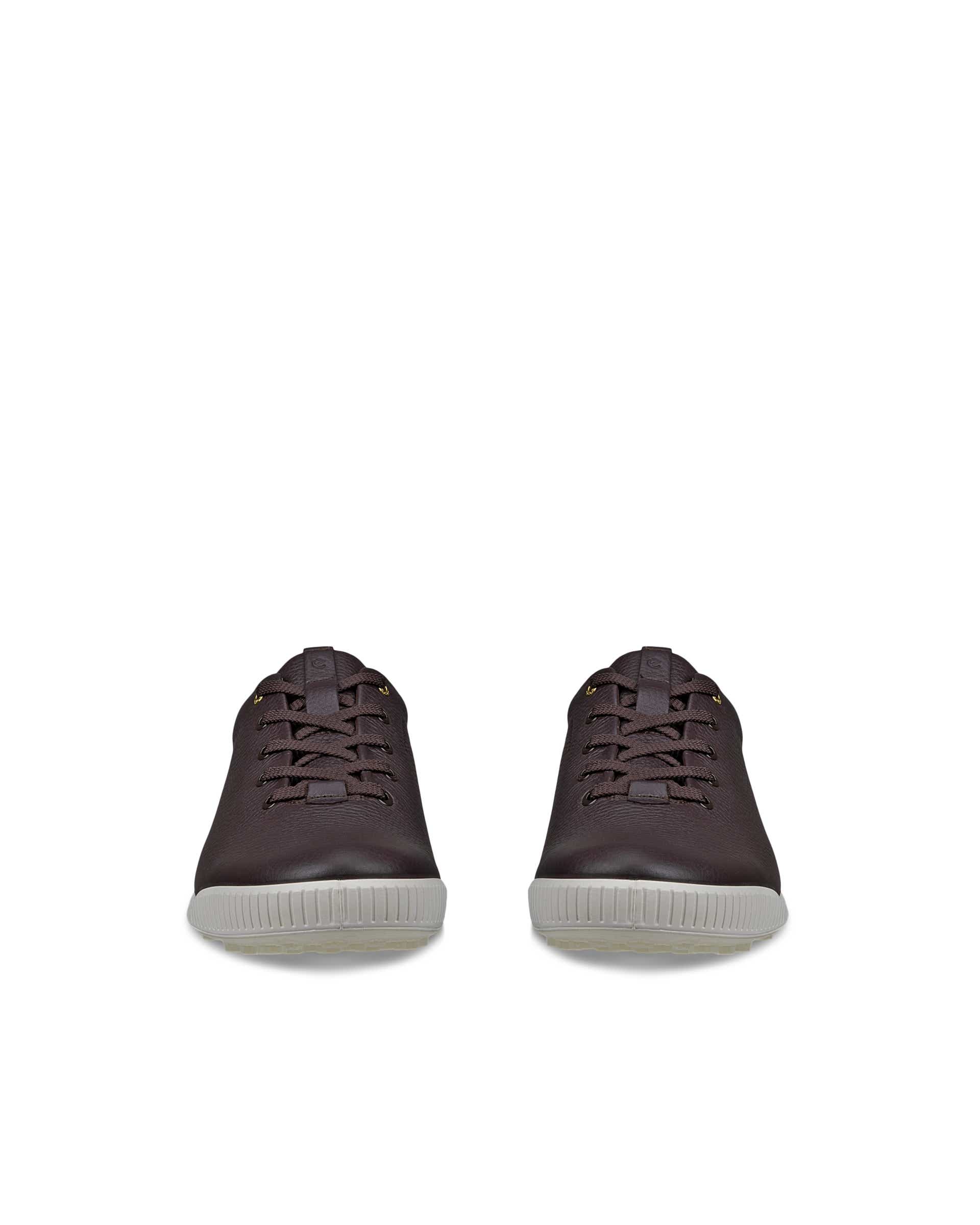 ECCO Golf Street Retro Hybrid メンズ レザーウォータープルーフゴルフシューズ - ブラウン - Front pair