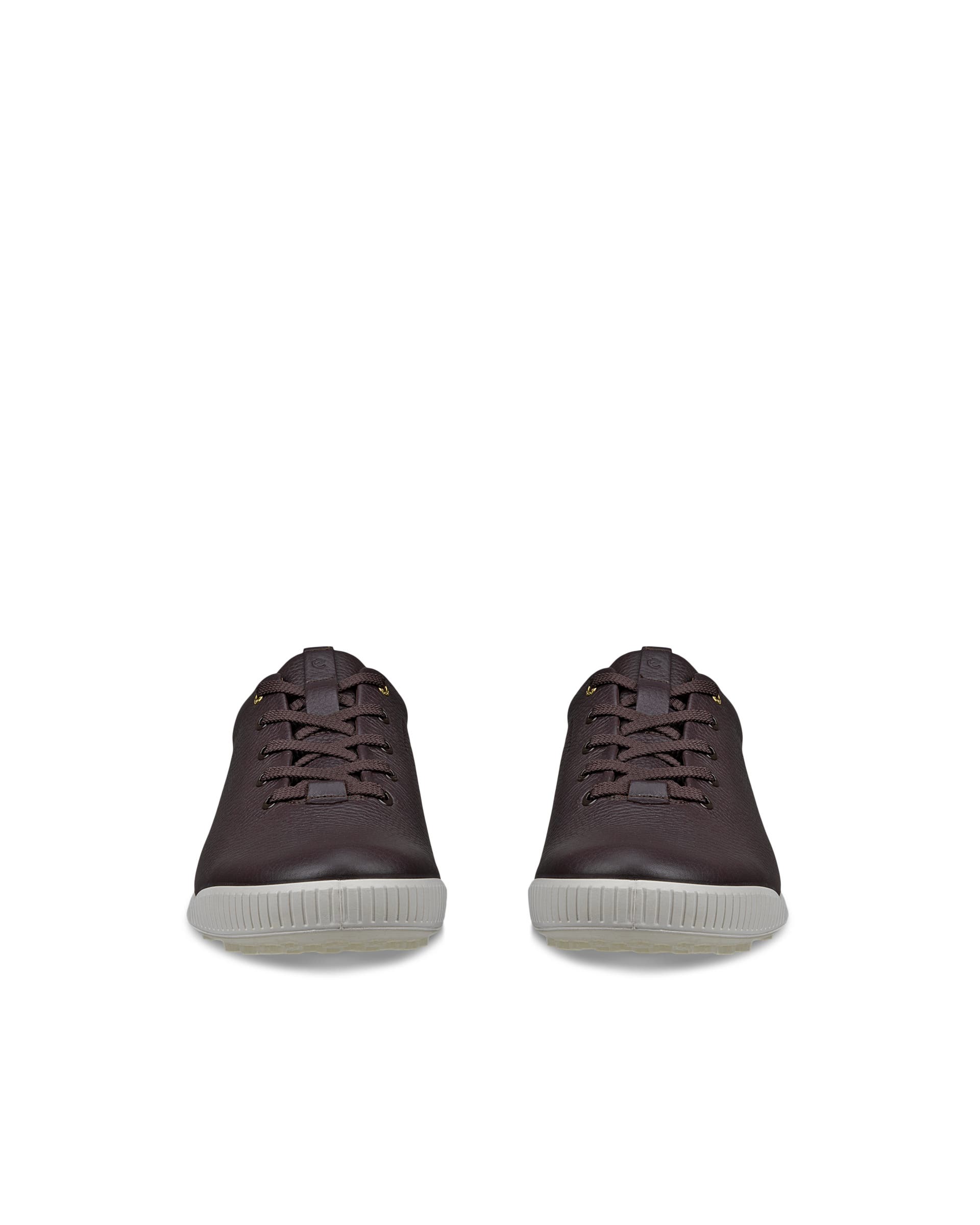 ECCO Golf Street Retro Hybrid Men メンズ レザーウォータープルーフゴルフシューズ - ブラウン - Front pair