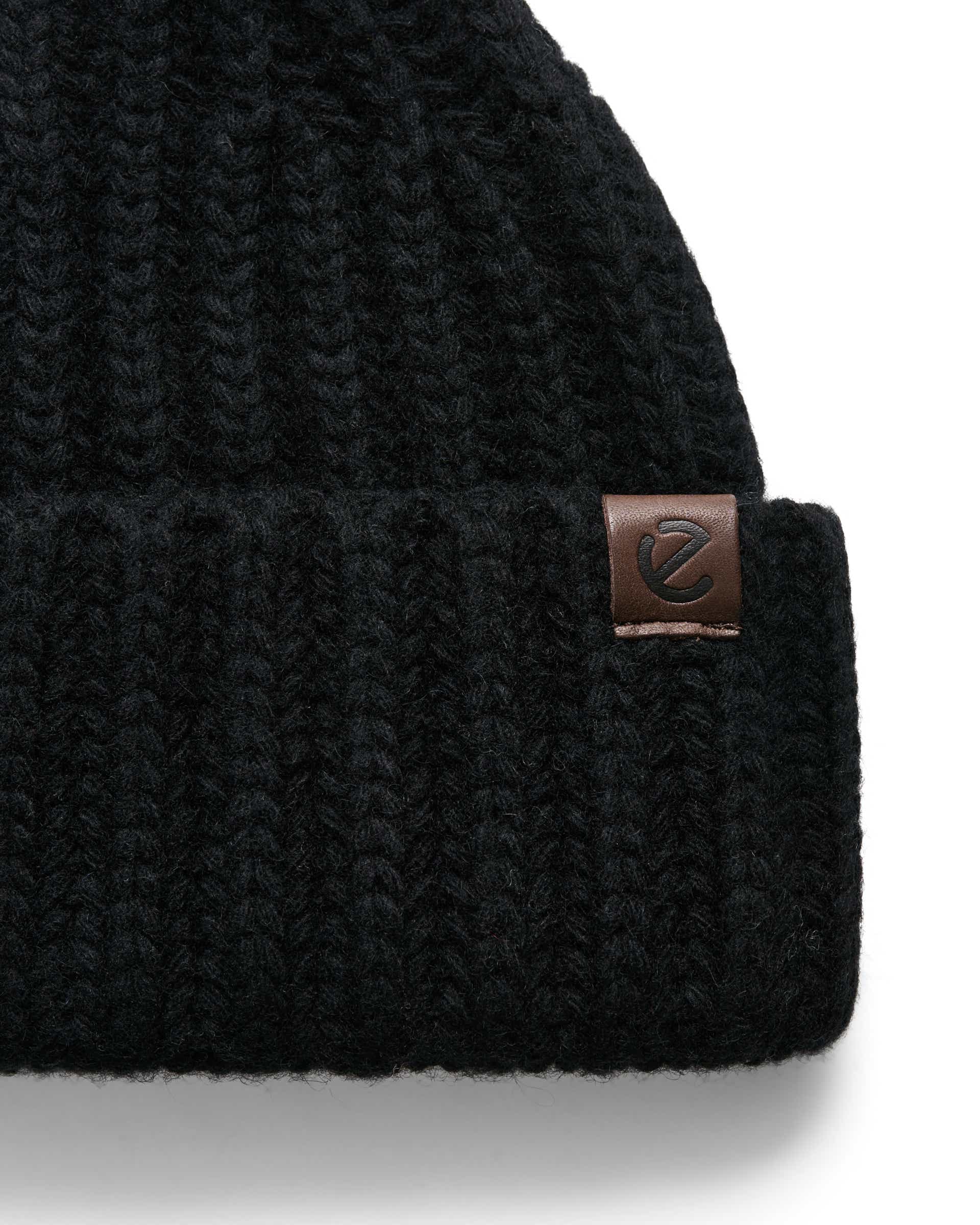 ECCO® Chunky Dames beanie - Zwart - Detail-1