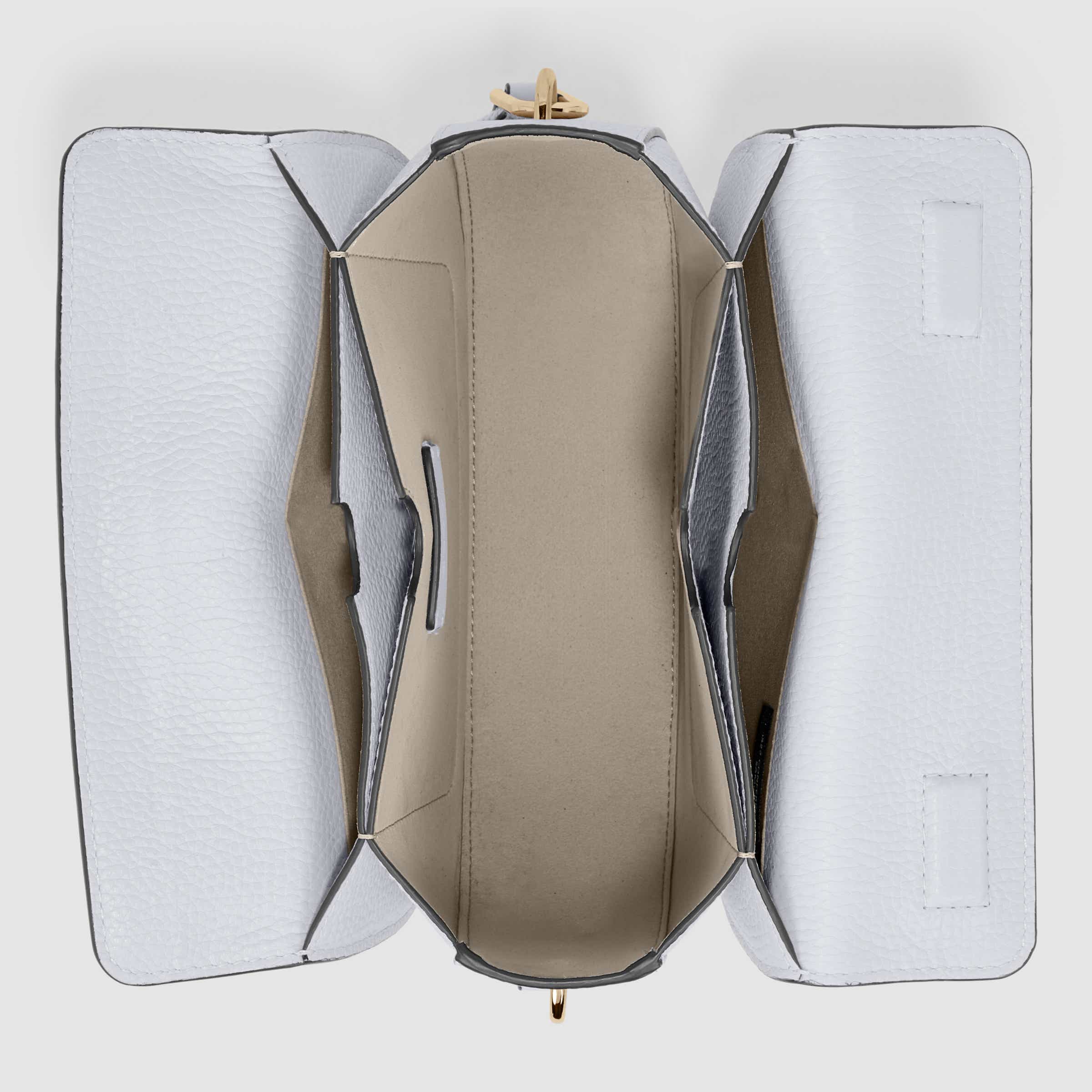 ECCO® Textureblock Leather Saddle Bag - Grey - Birdeye