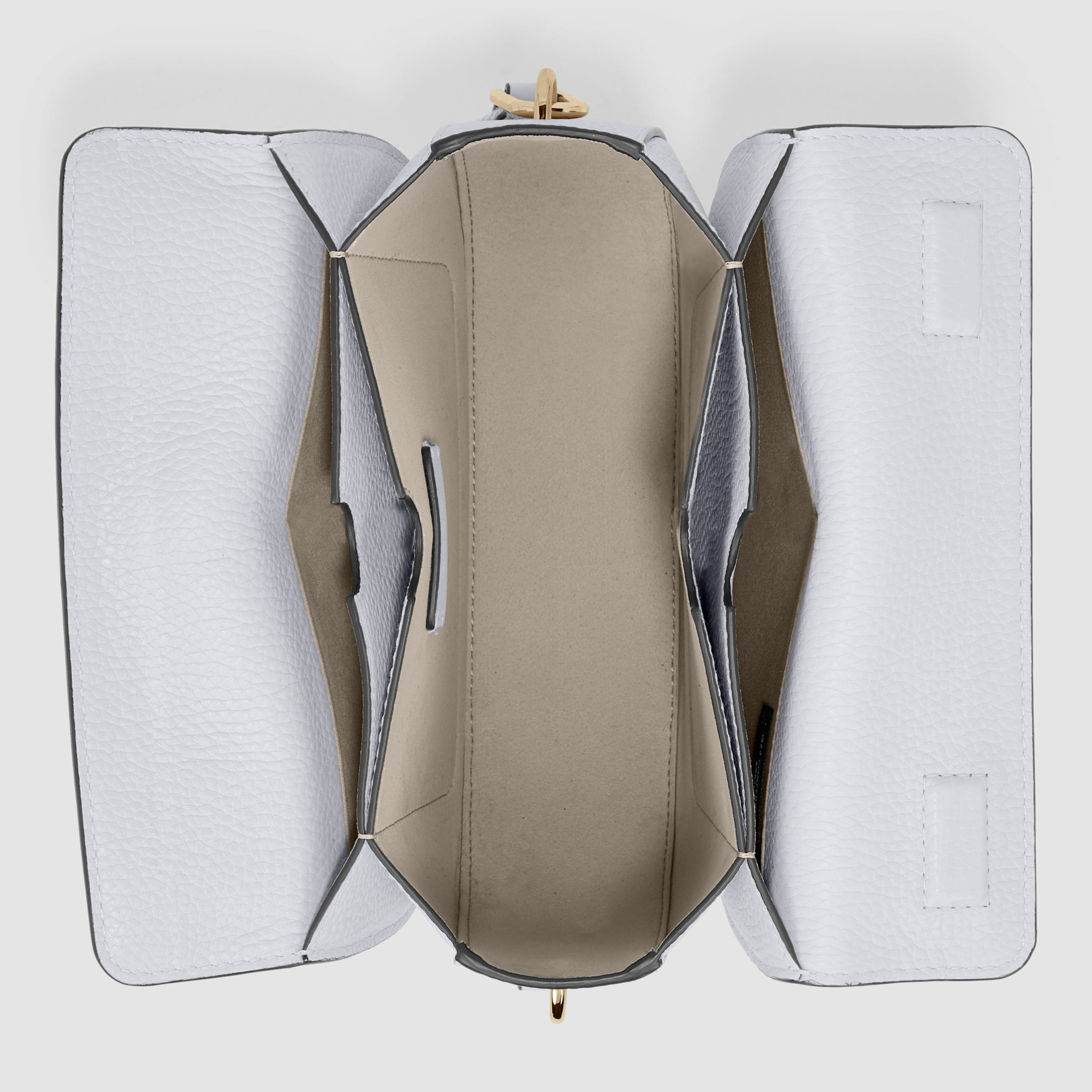 ECCO® Textureblock Leather Saddle Bag - Grey - Birdeye