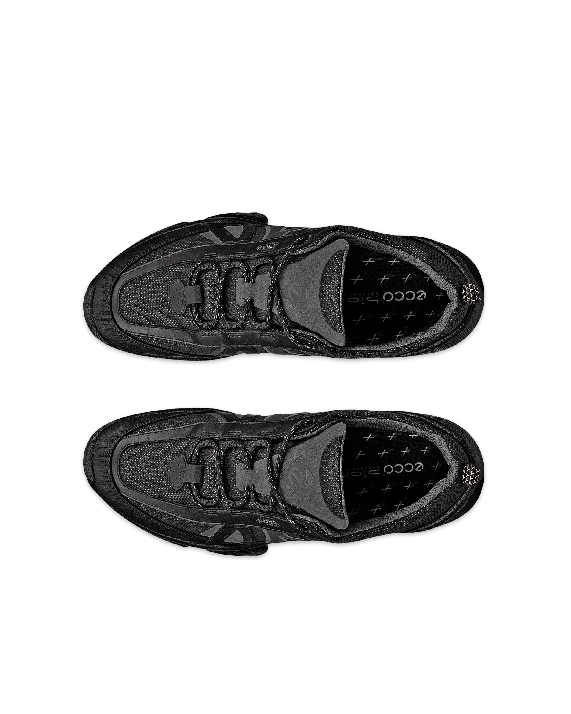 Men's ECCO® BIOM C-Trail Textile Gore-Tex Sneaker - Black - Top left pair